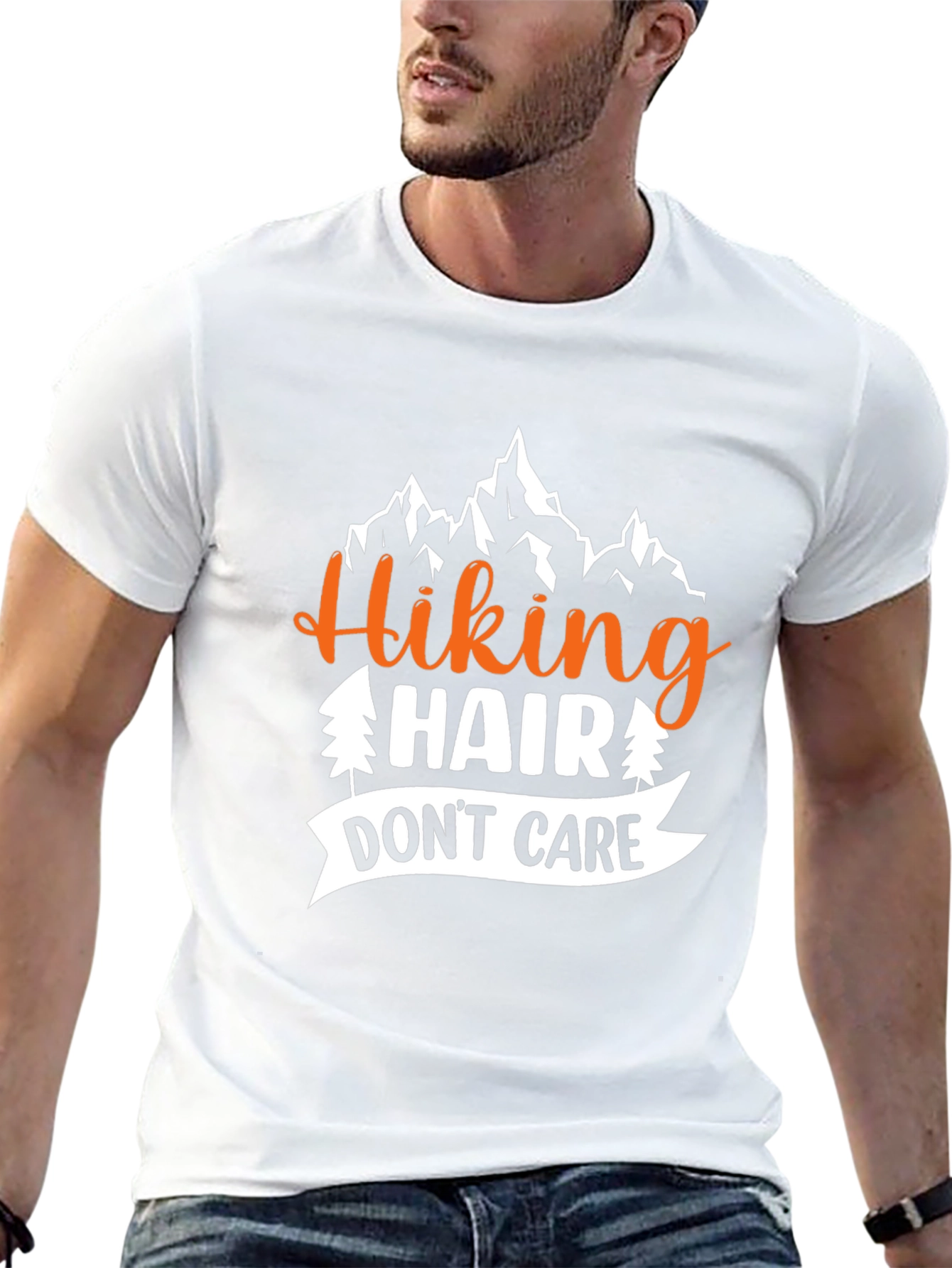Hiking Hair Dont Care Graphic T-Shirt