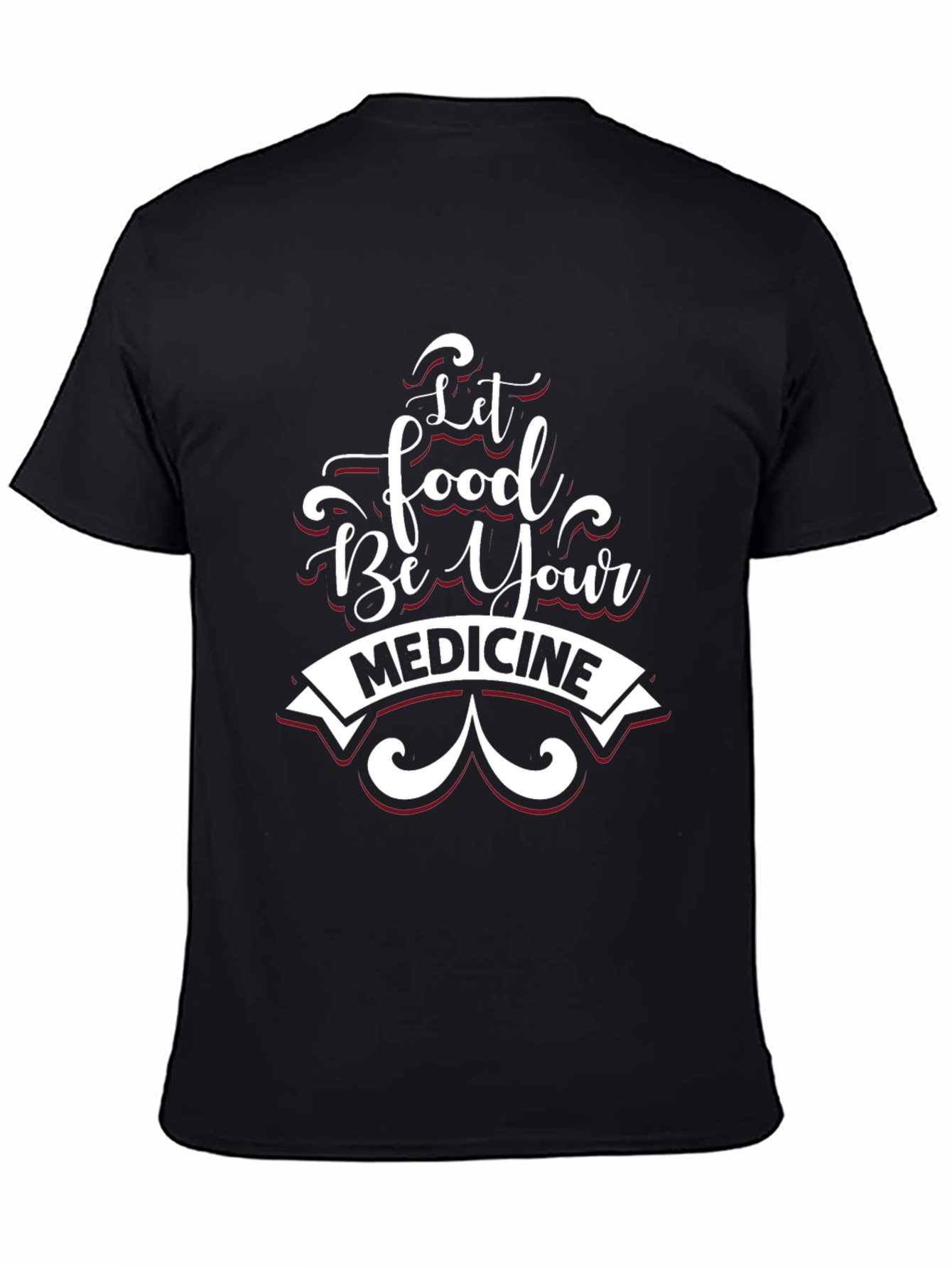 Let Food Be Your Medicine Black T-Shirt