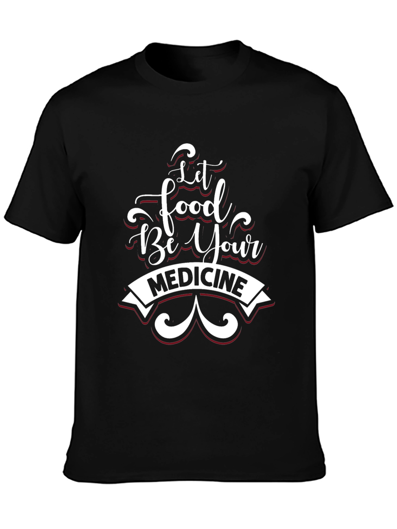 Let Food Be Your Medicine Black T-Shirt