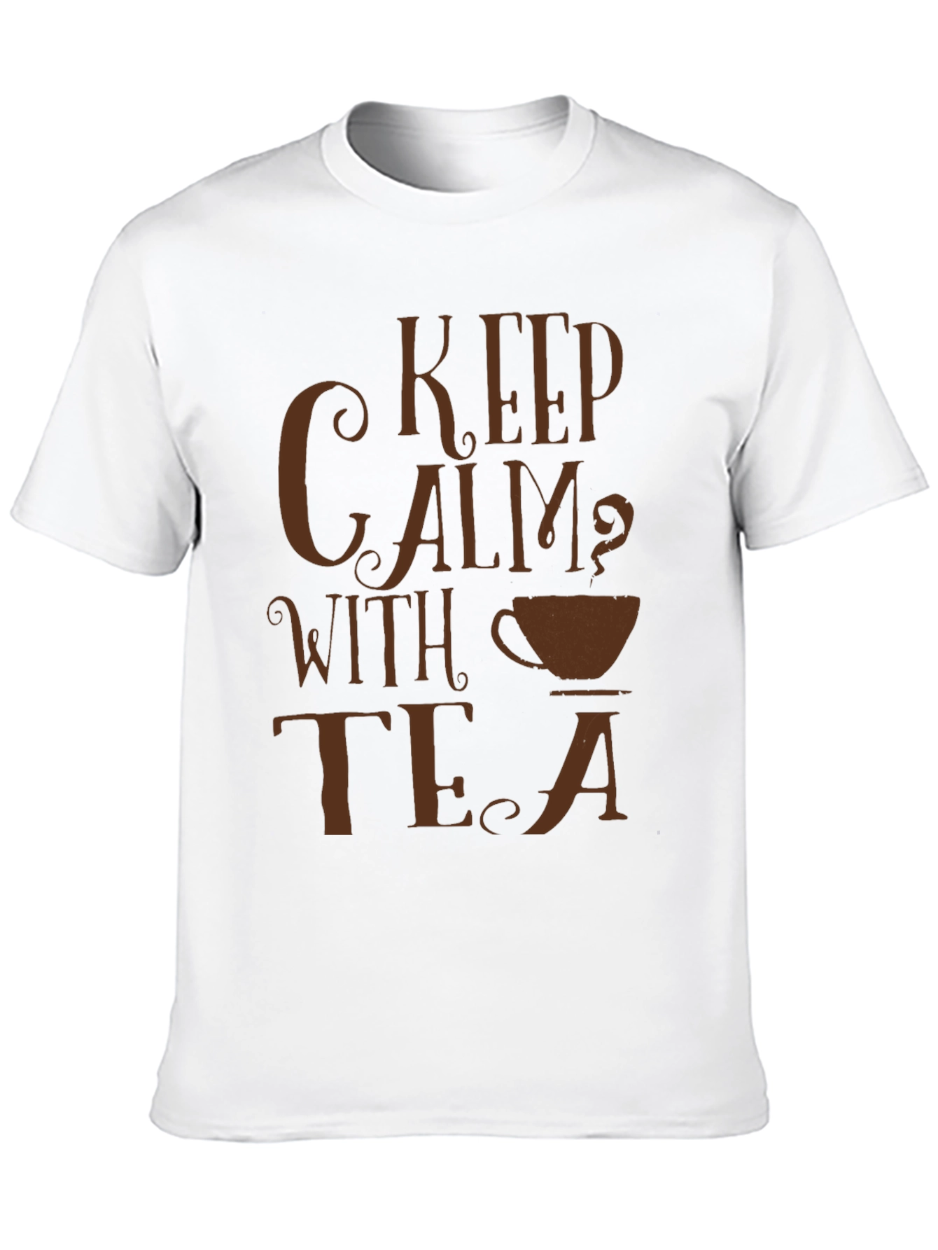Keep Calm With Tea Black Graphic T-Shirt