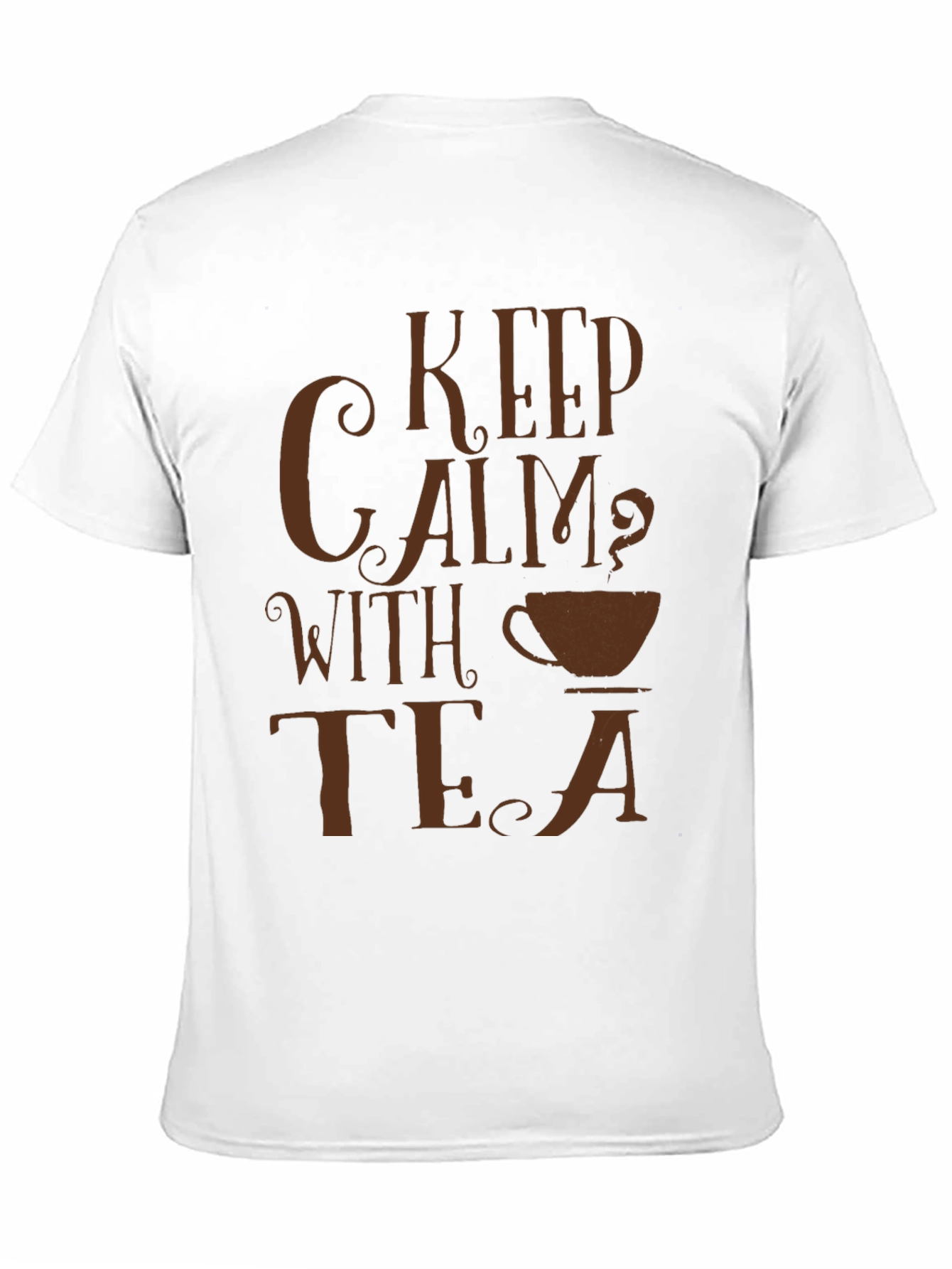 Keep Calm With Tea Black Graphic T-Shirt