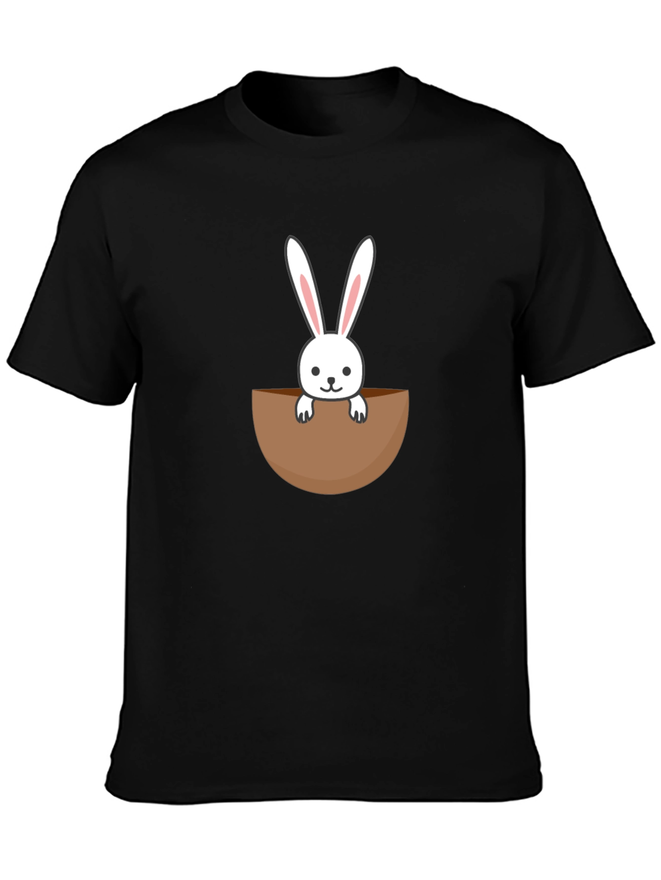 Bunny Pocket Graphic Tee - Cute Rabbit Shirt