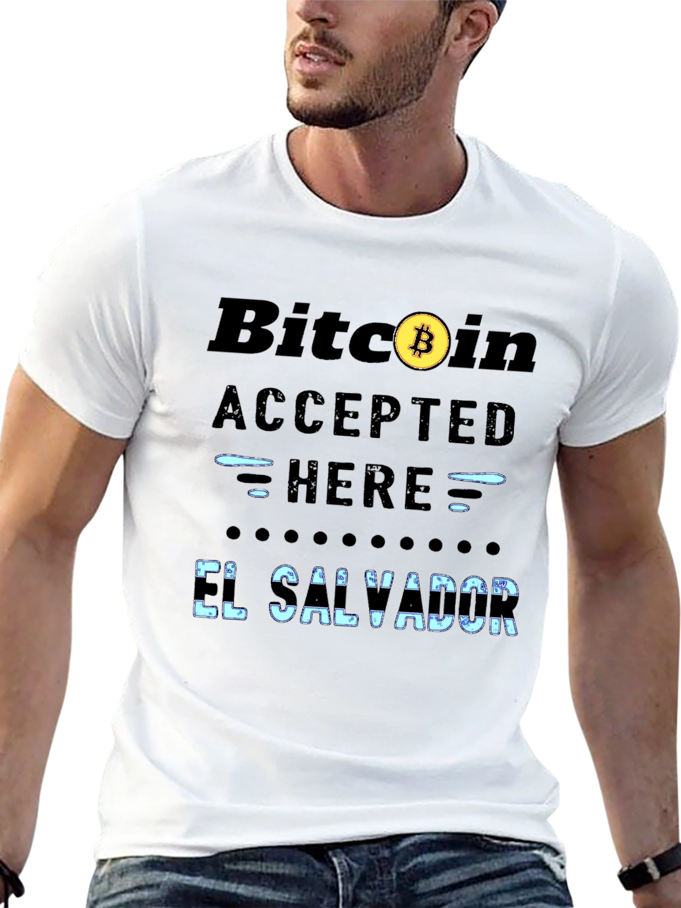 Bitcoin Accepted Here El Salvador T-Shirt