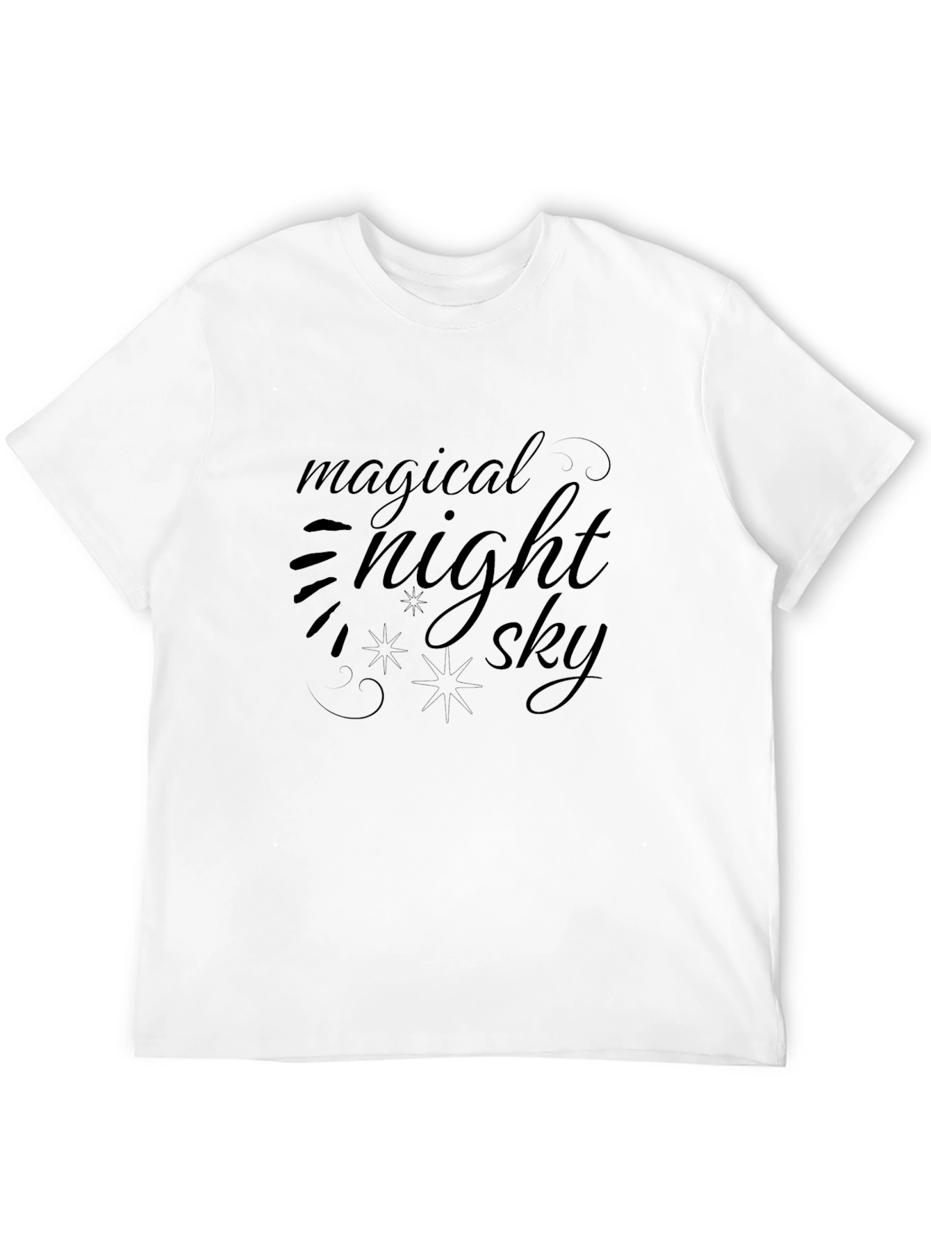 Magical Night Sky Black T-Shirt