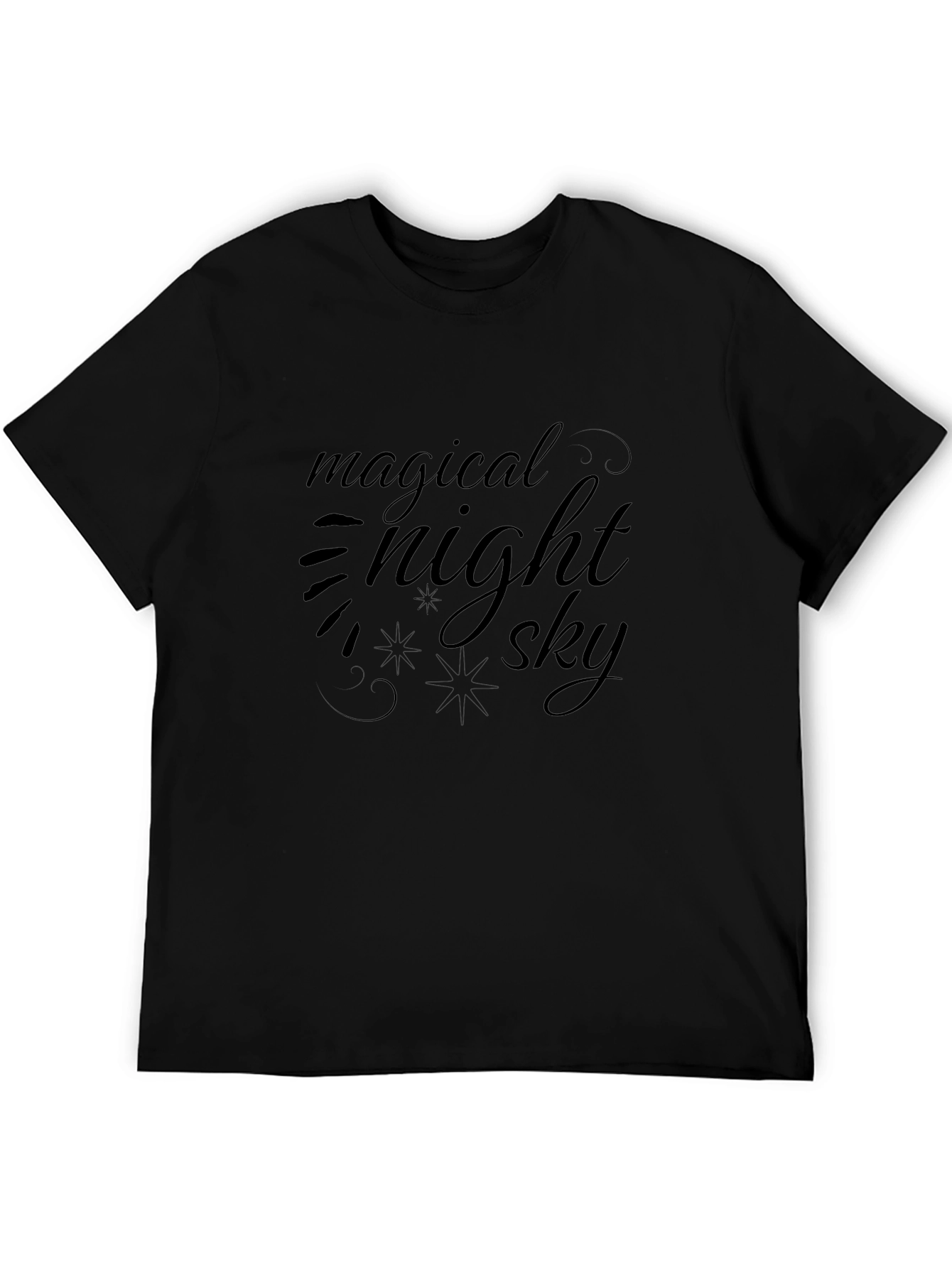 Magical Night Sky Black T-Shirt