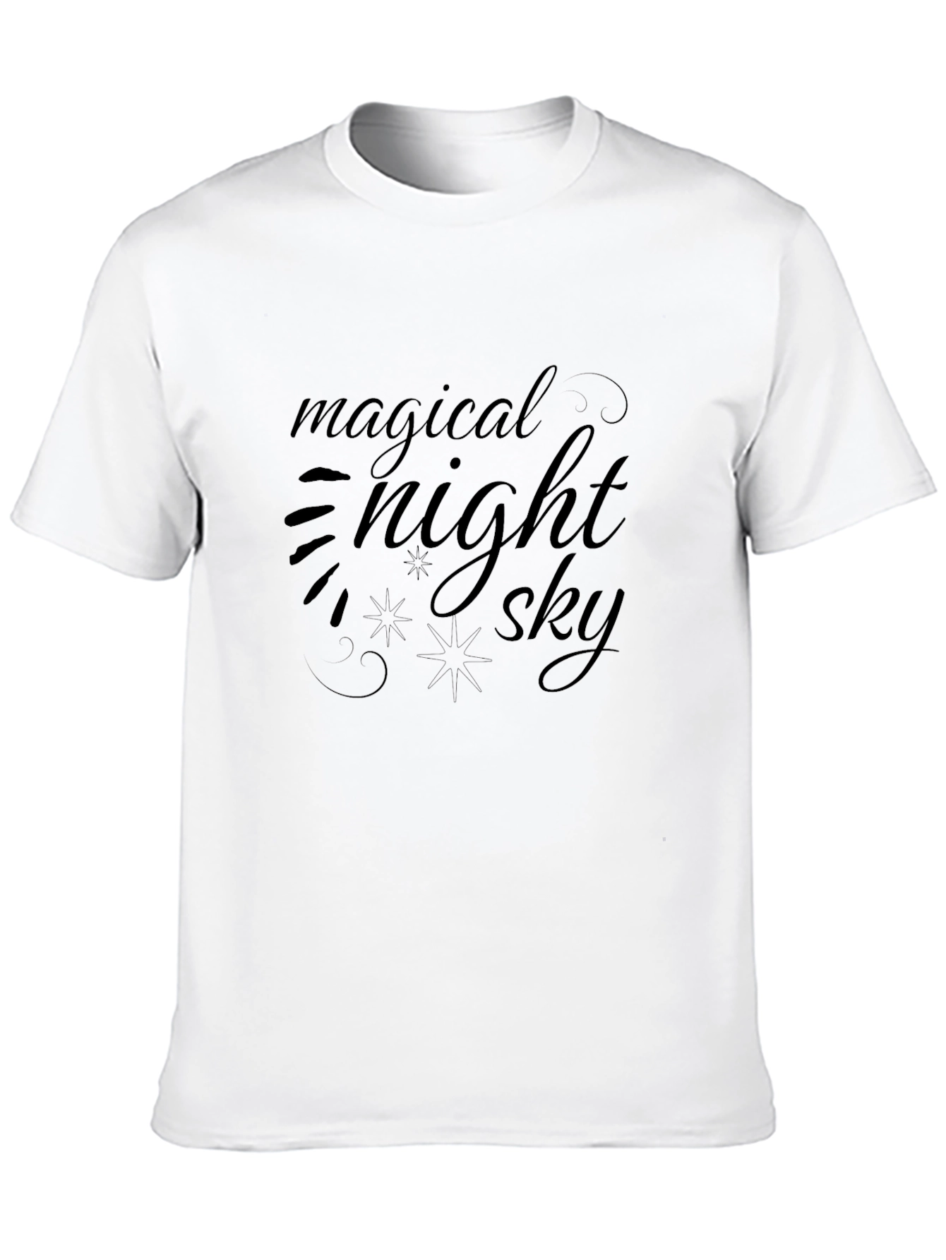Magical Night Sky Black T-Shirt
