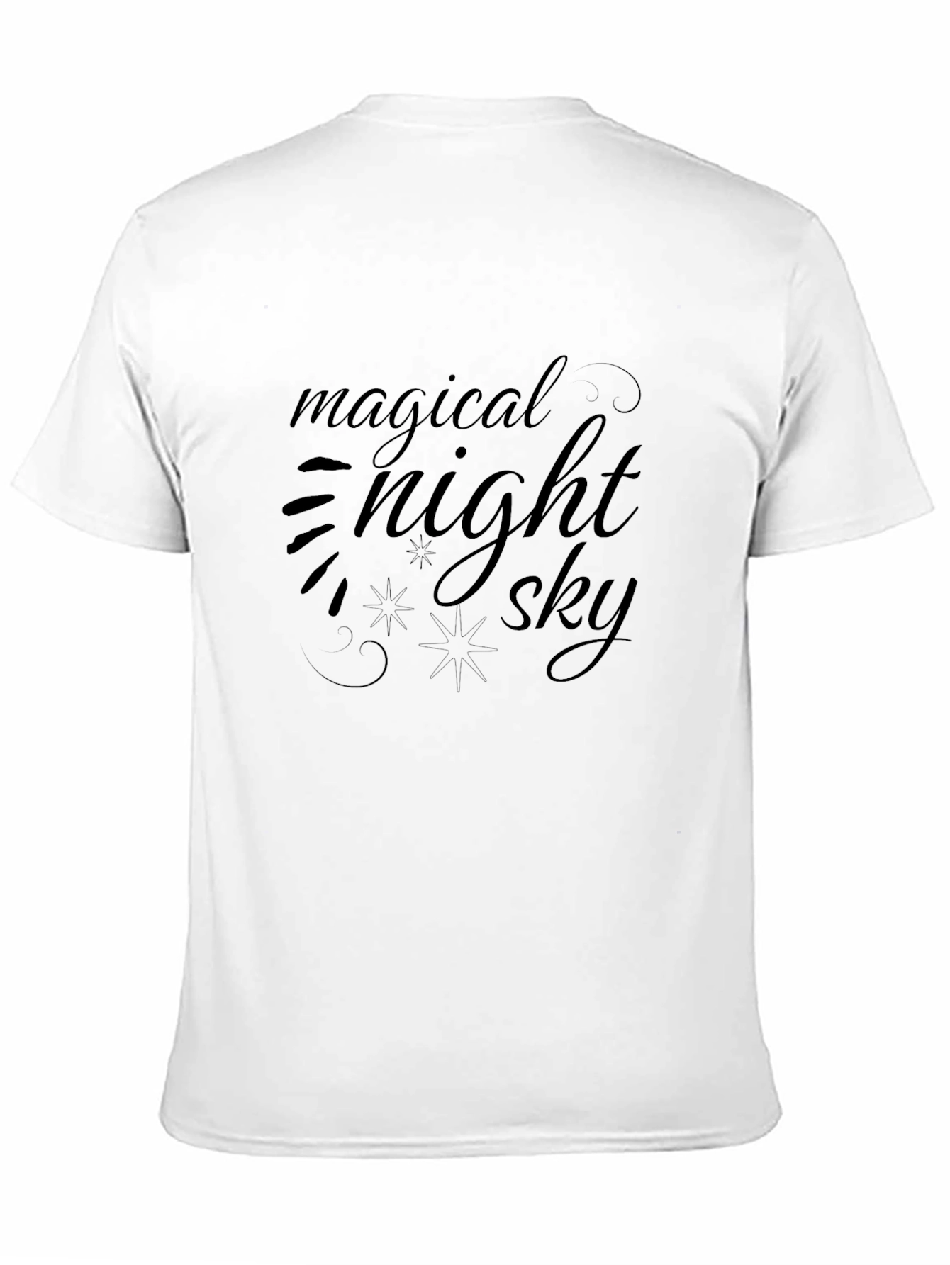 Magical Night Sky Black T-Shirt