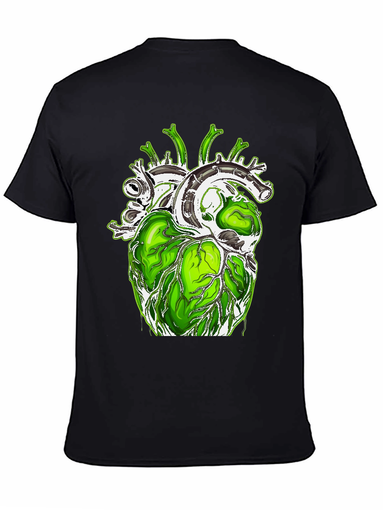 Green Anatomical Heart Graphic Tee - Unique Design!
