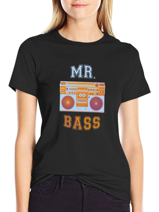 Mr. Bass Boombox Graphic Tee - Retro Style