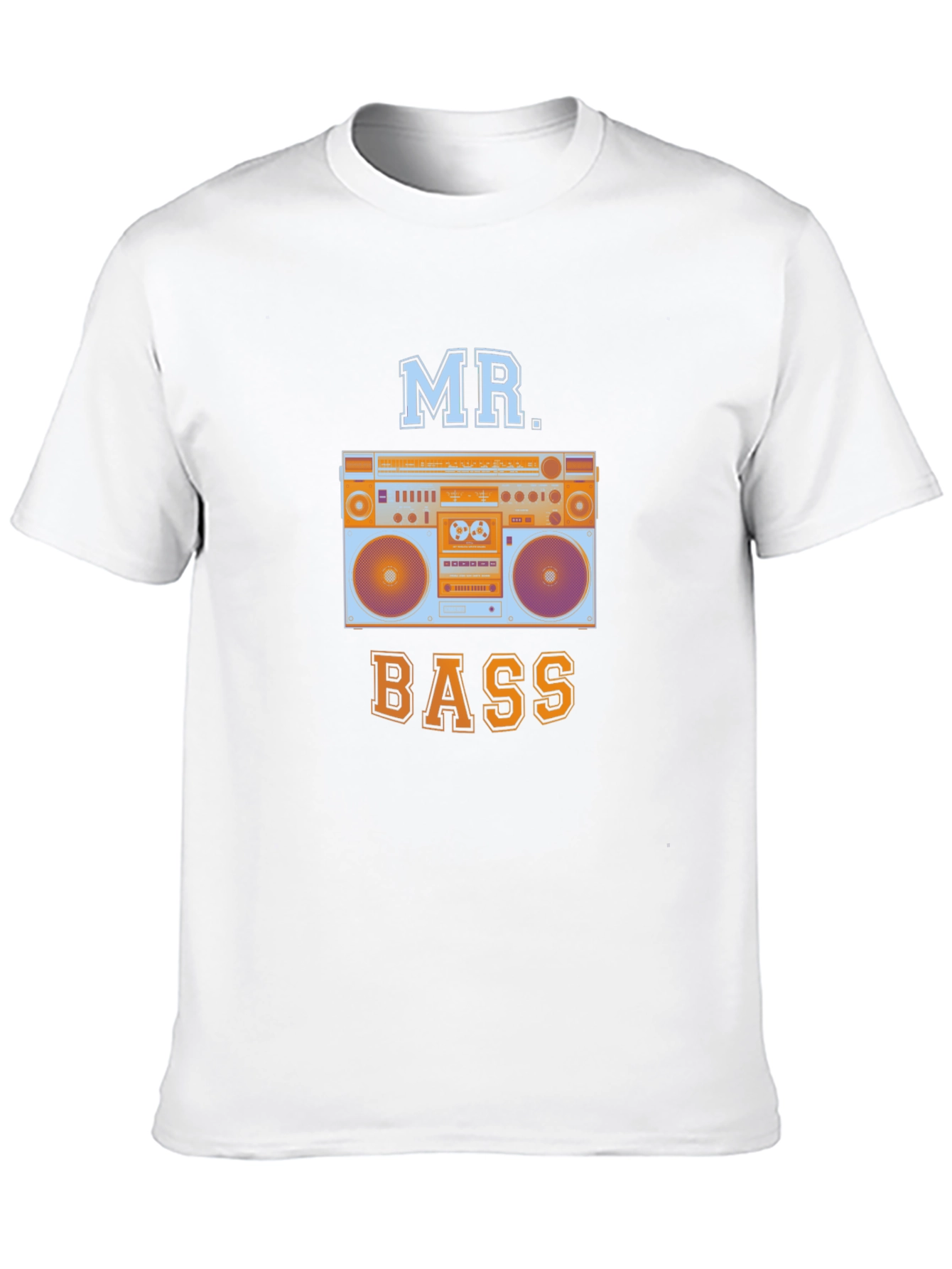 Mr. Bass Boombox Graphic Tee - Retro Style