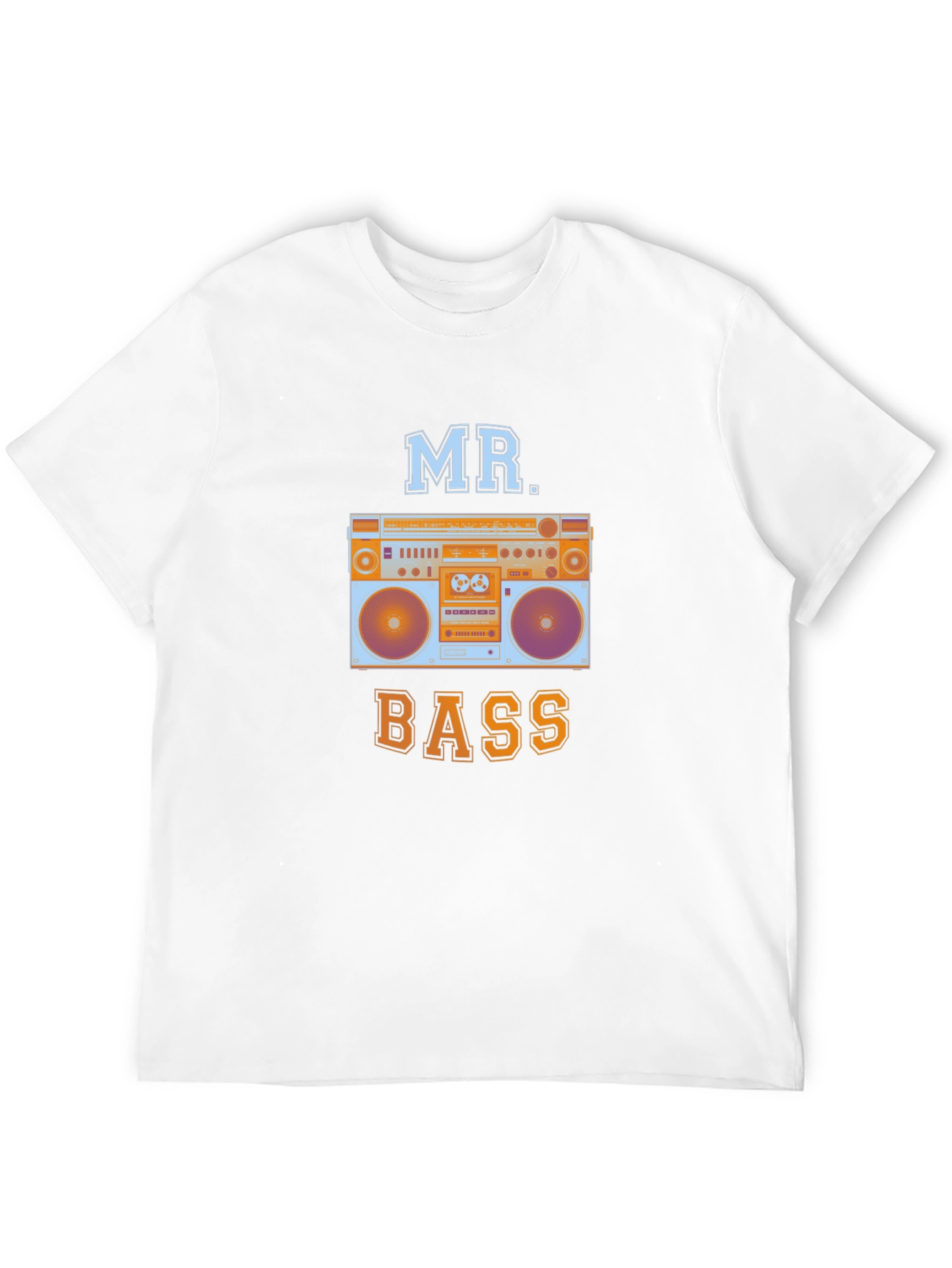 Mr. Bass Boombox Graphic Tee - Retro Style