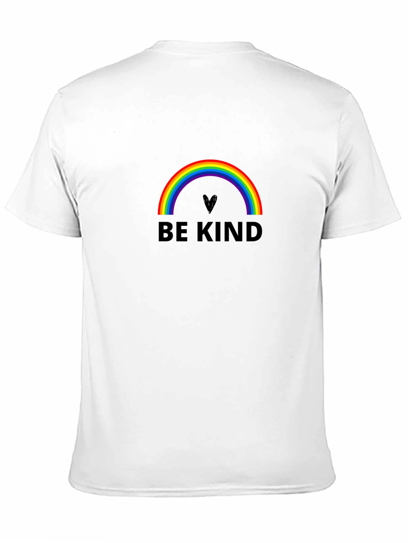 Be Kind Rainbow Graphic Tee - Black
