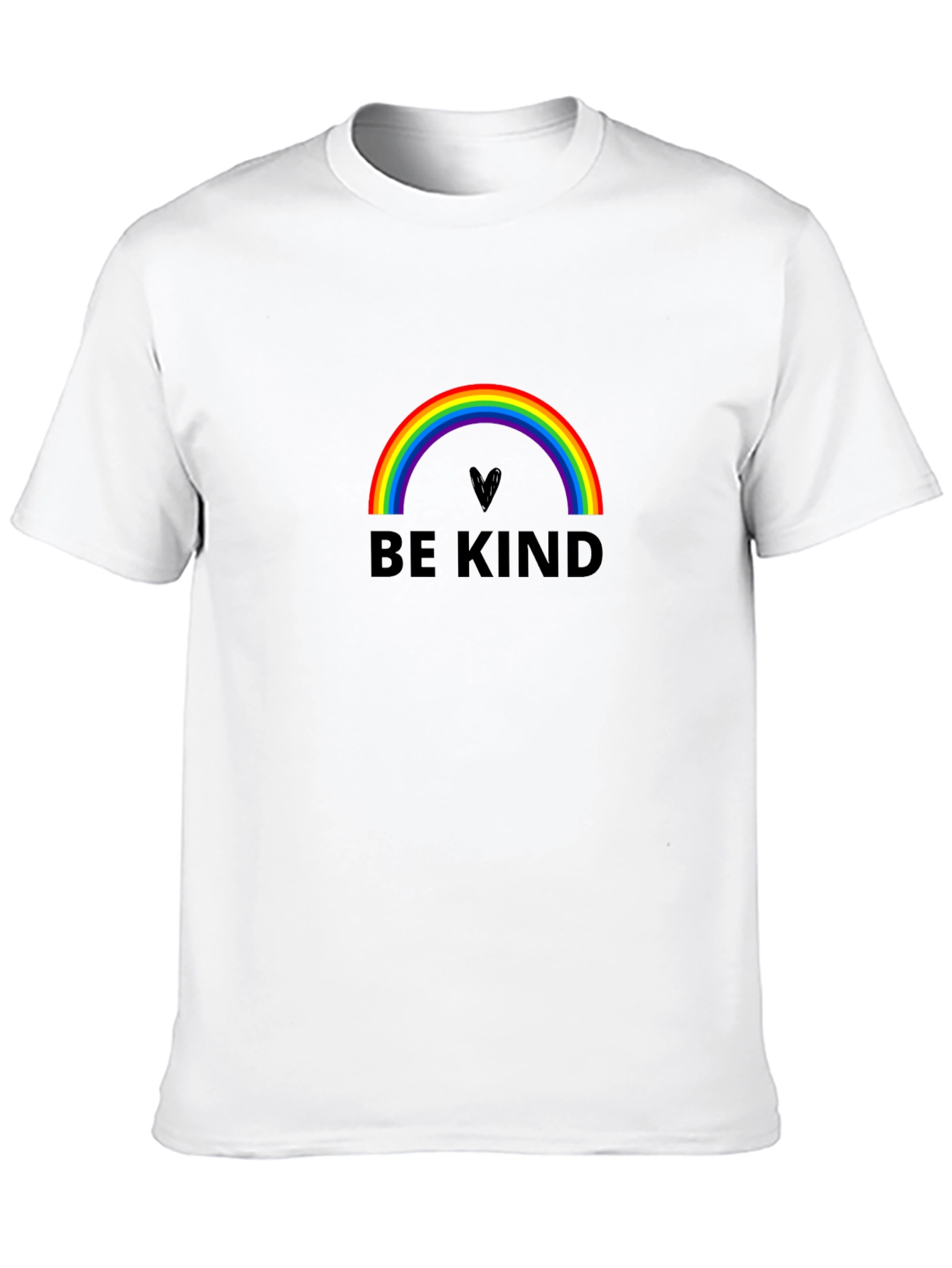 Be Kind Rainbow Graphic Tee - Black