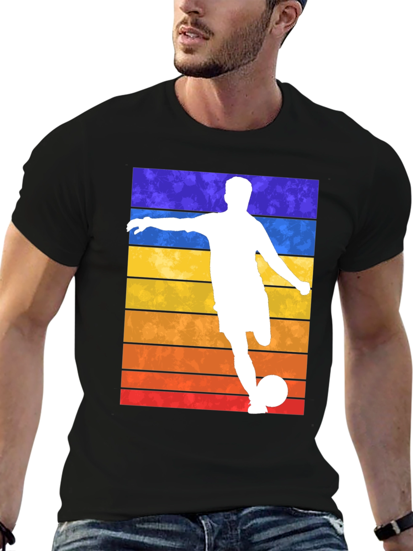 Retro Soccer Player Graphic Tee