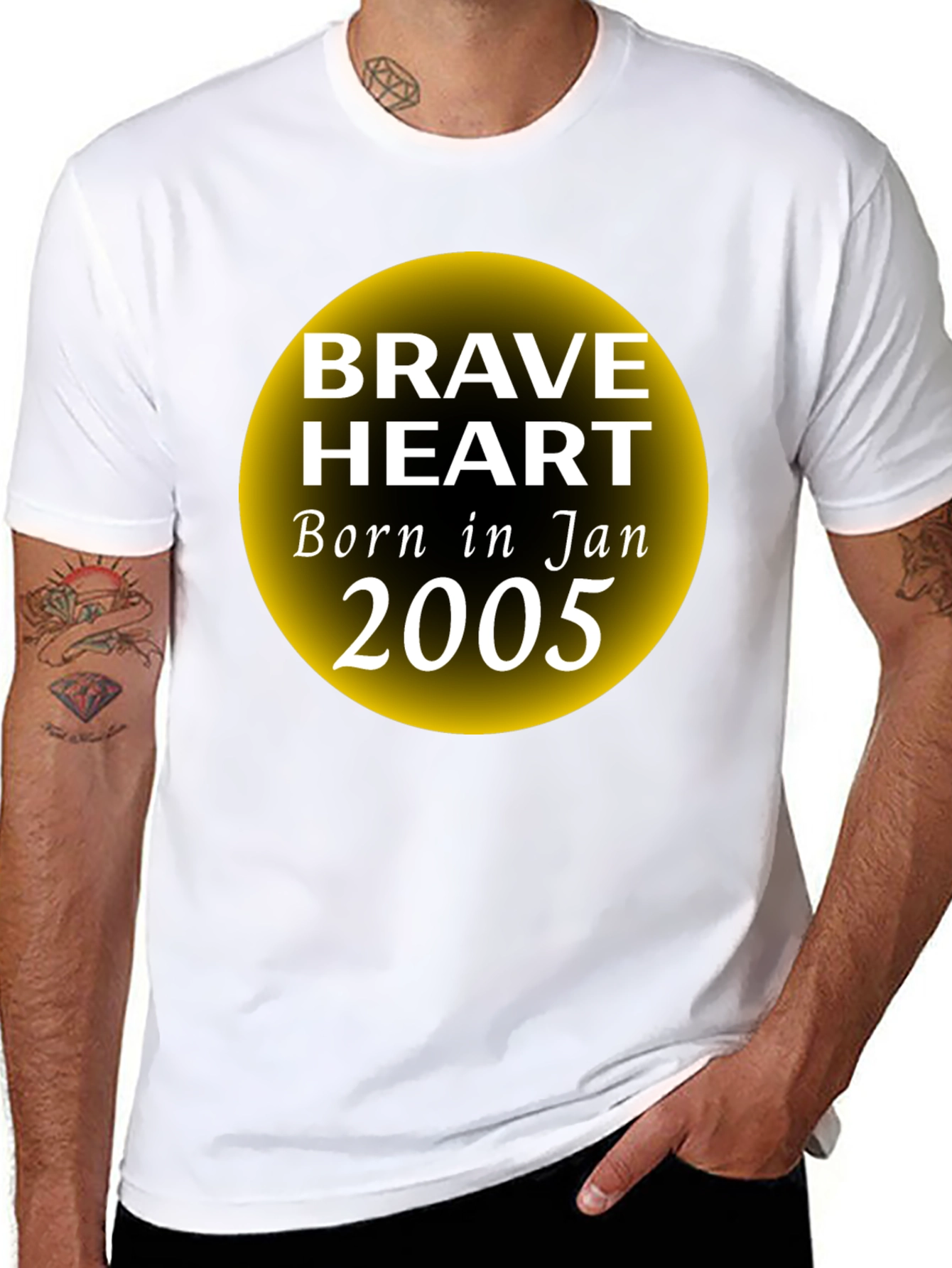 Brave Heart Born in January 2005 Graphic T-Shirt