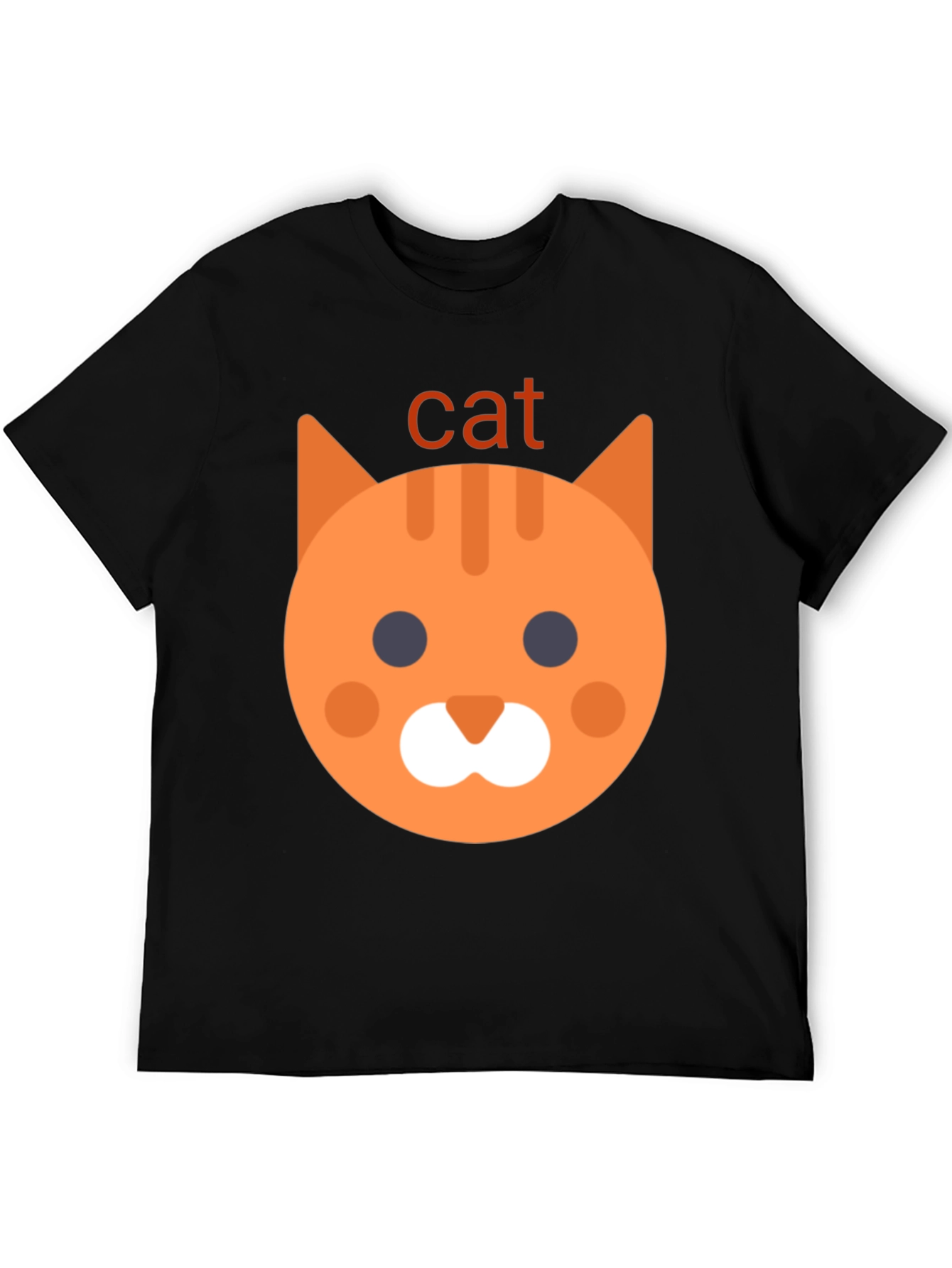 Cat Emoji Graphic Tee - Black Unisex T-Shirt