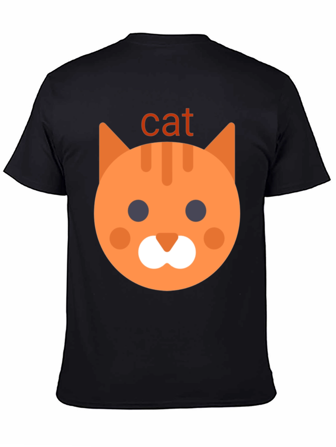 Cat Emoji Graphic Tee - Black Unisex T-Shirt