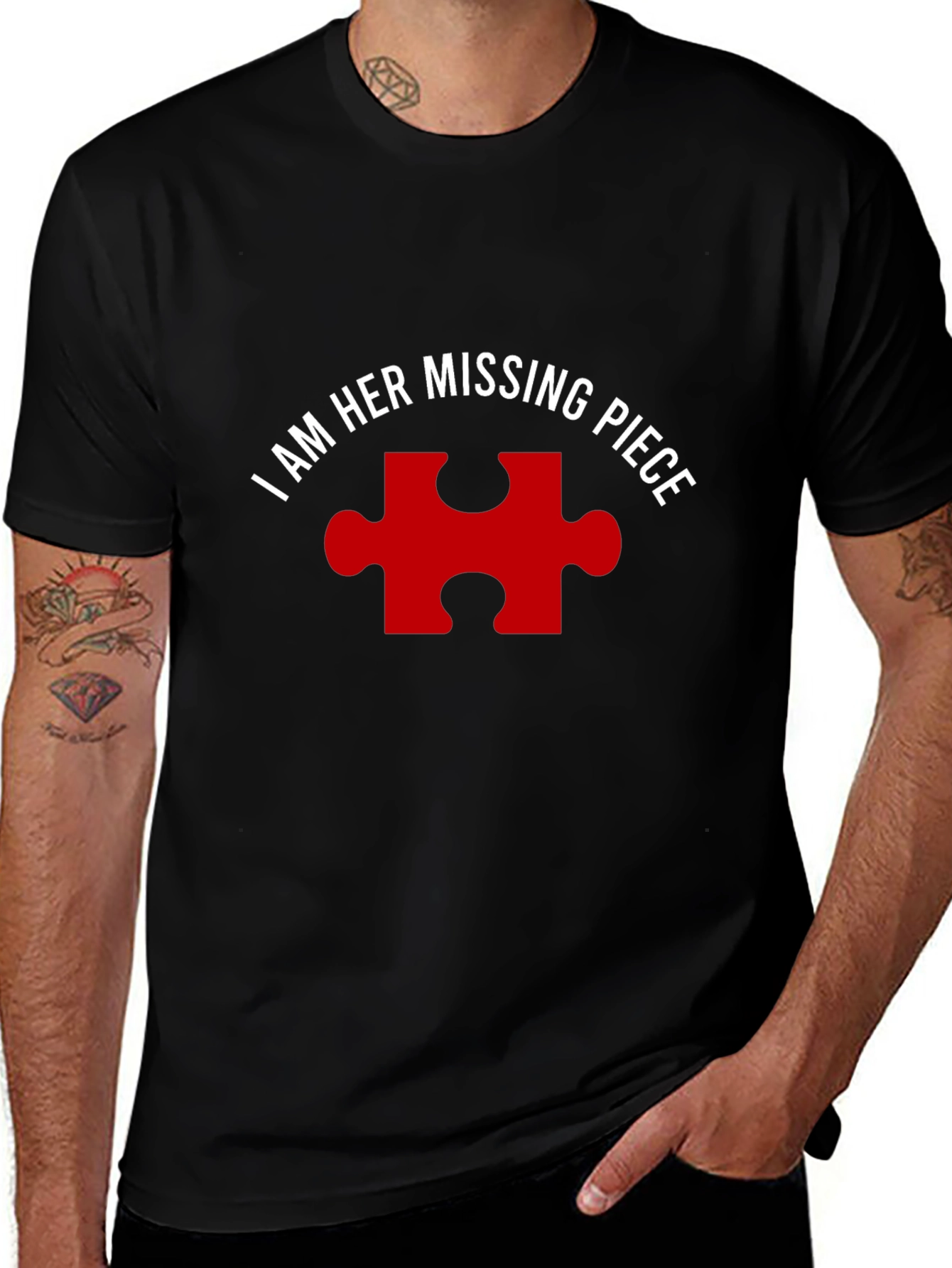I Am Her Missing Piece Matching Couple T-Shirt