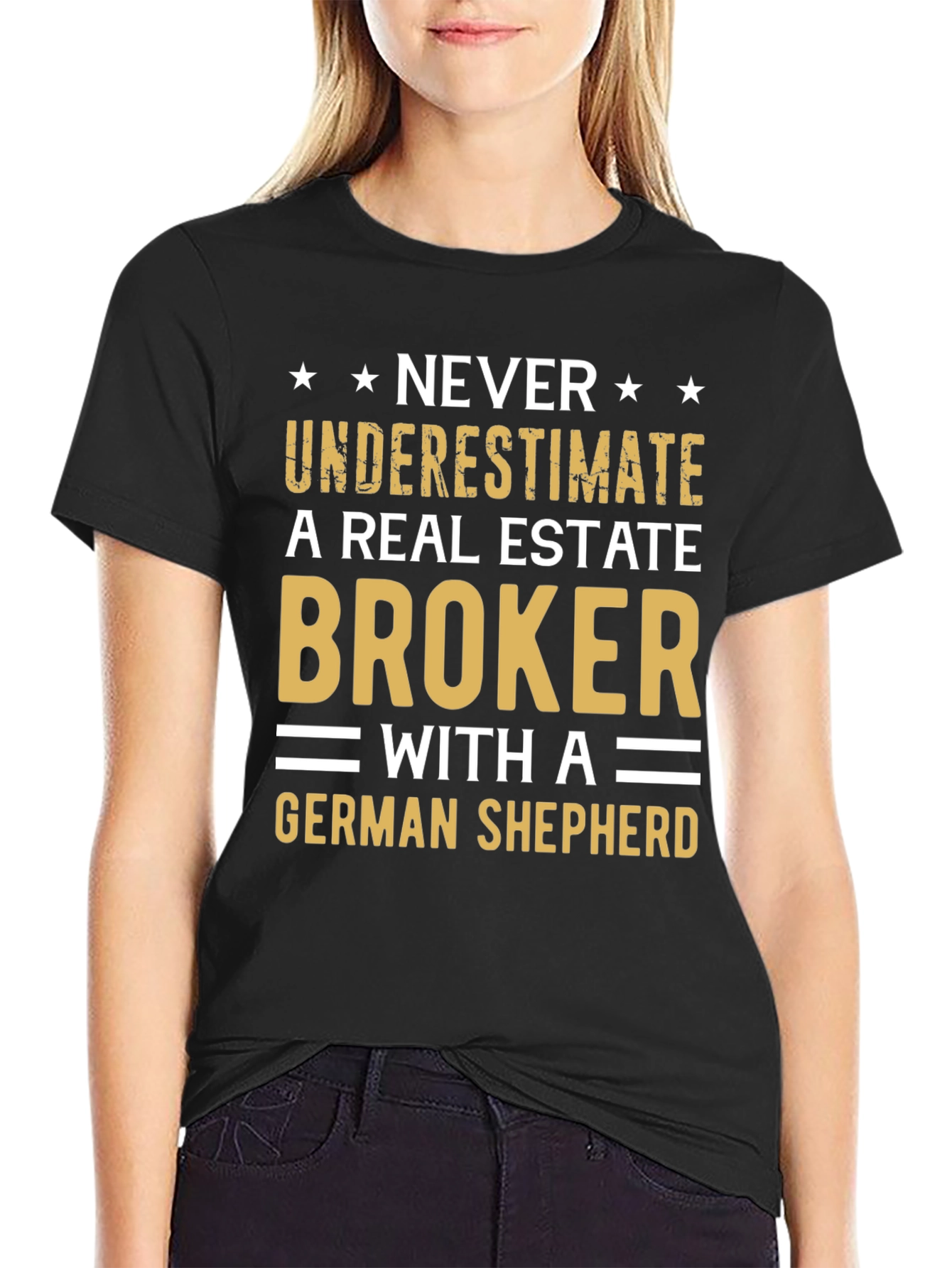 Real Estate Broker German Shepherd Graphic T-Shirt