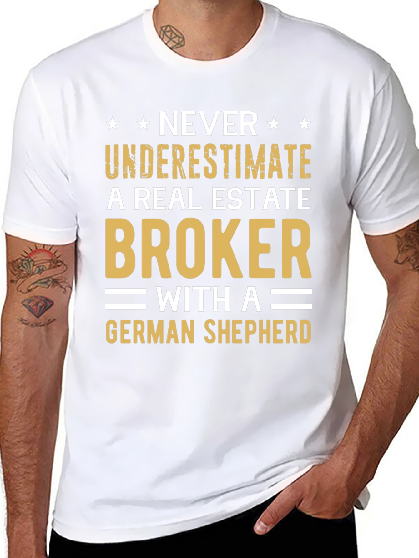 Real Estate Broker German Shepherd Graphic T-Shirt