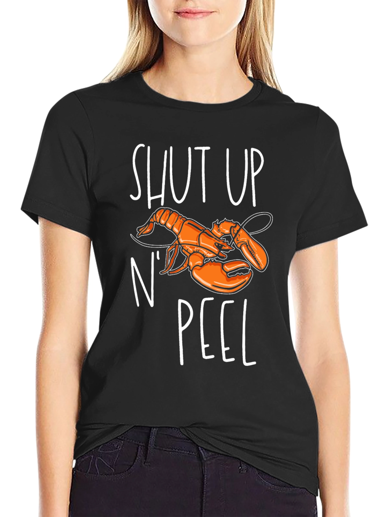 Shut Up N Peel Lobster Graphic T-Shirt