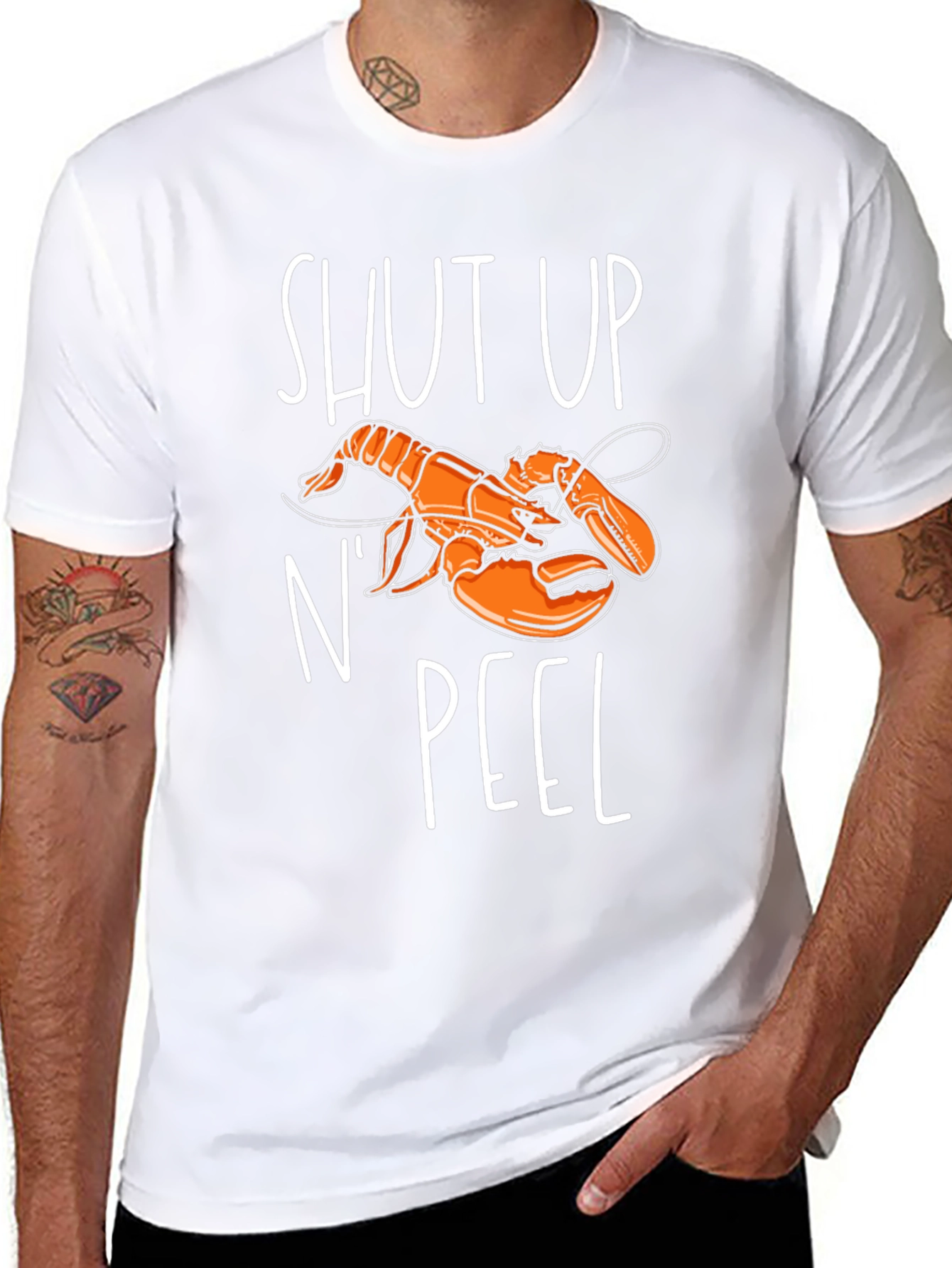 Shut Up N Peel Lobster Graphic T-Shirt