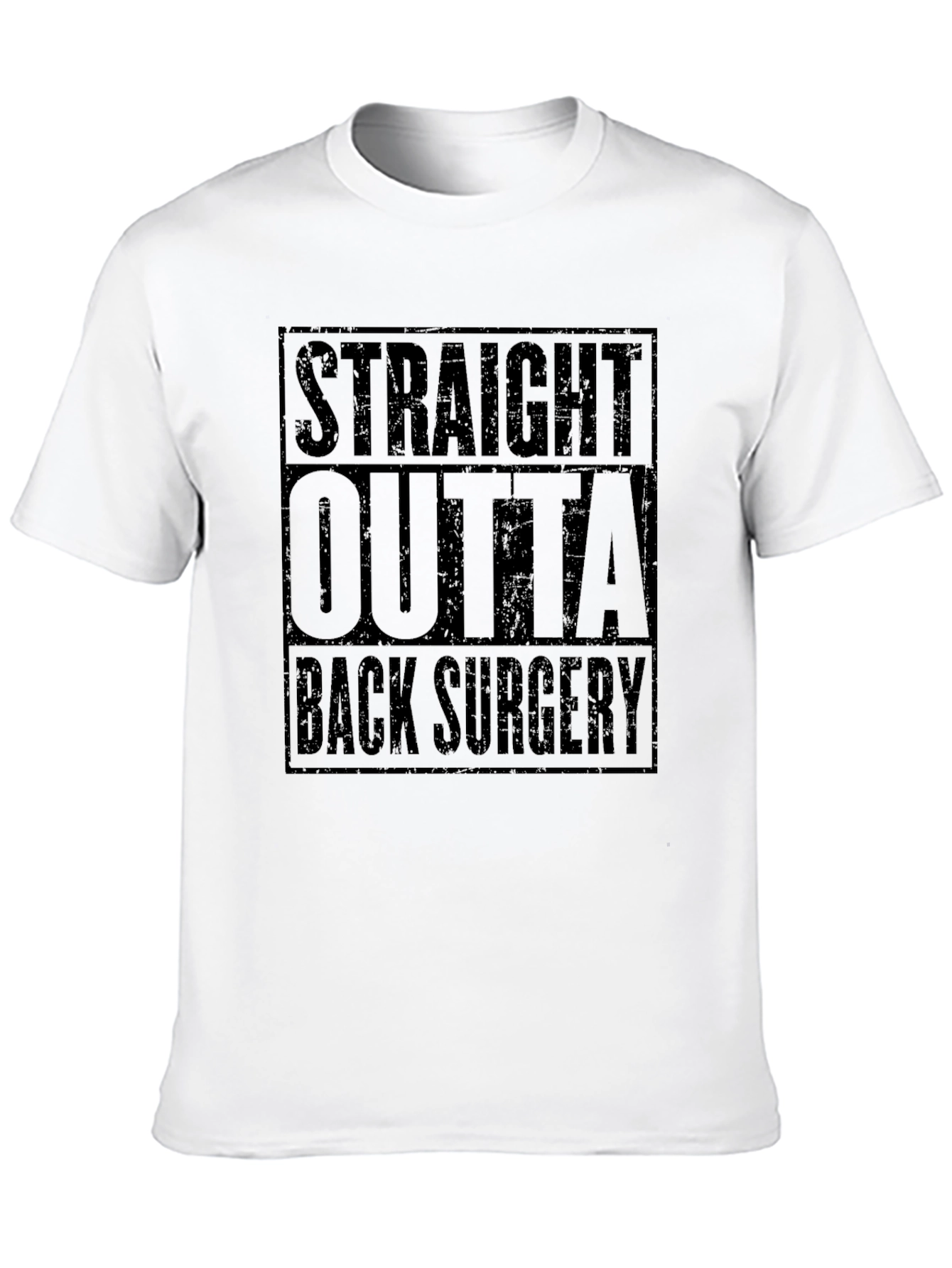 Straight Outta Back Surgery Black T-Shirt