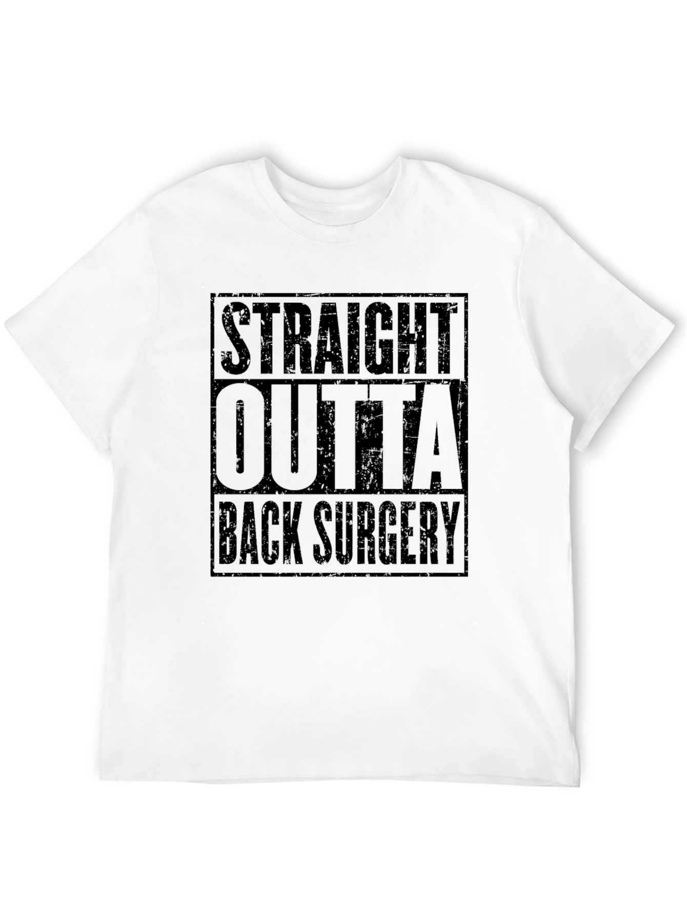 Straight Outta Back Surgery Black T-Shirt