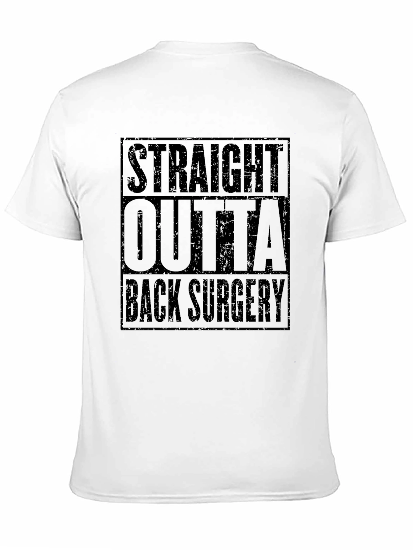 Straight Outta Back Surgery Black T-Shirt