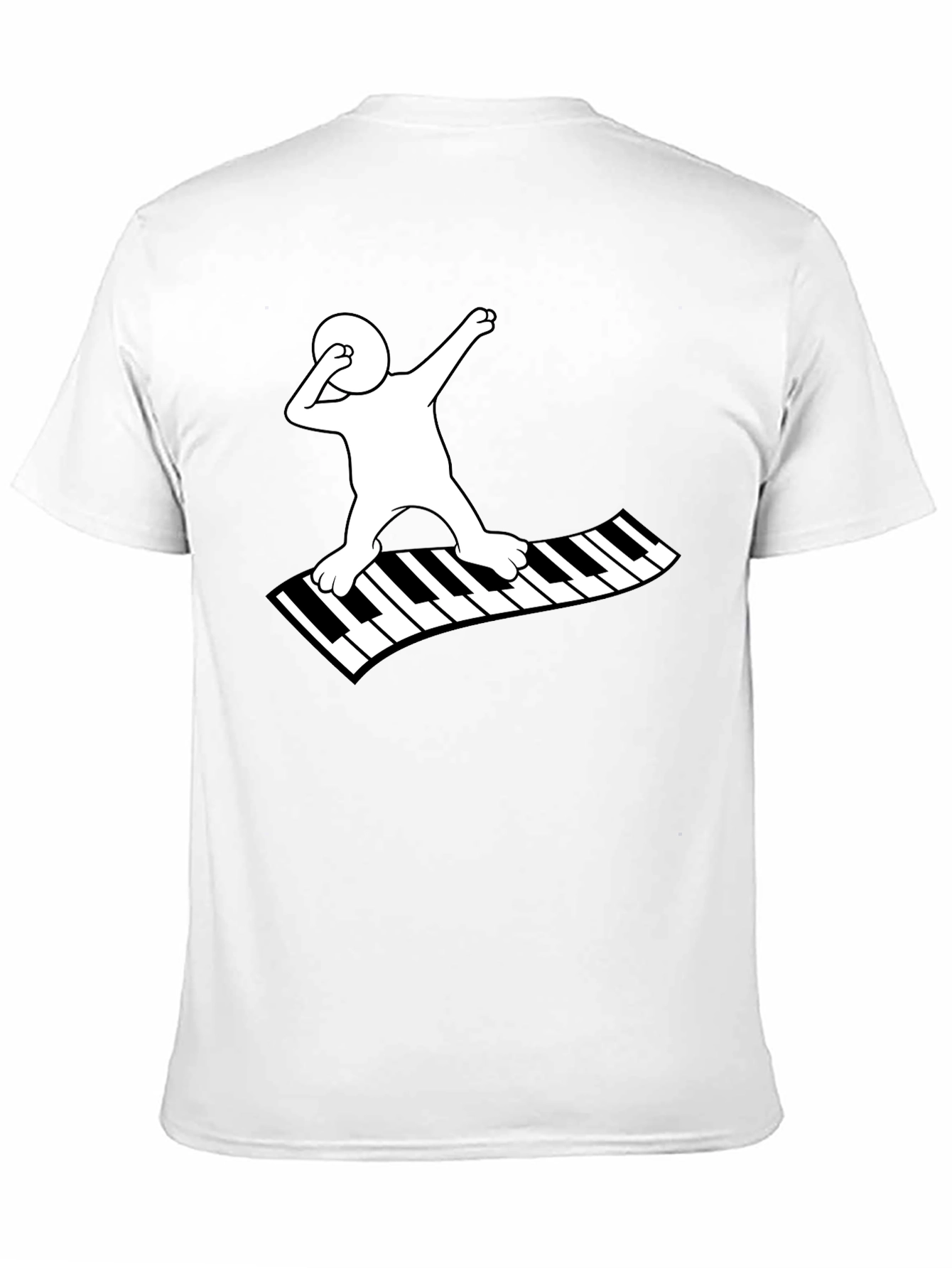 Piano Dab Black Graphic Tee Shirt