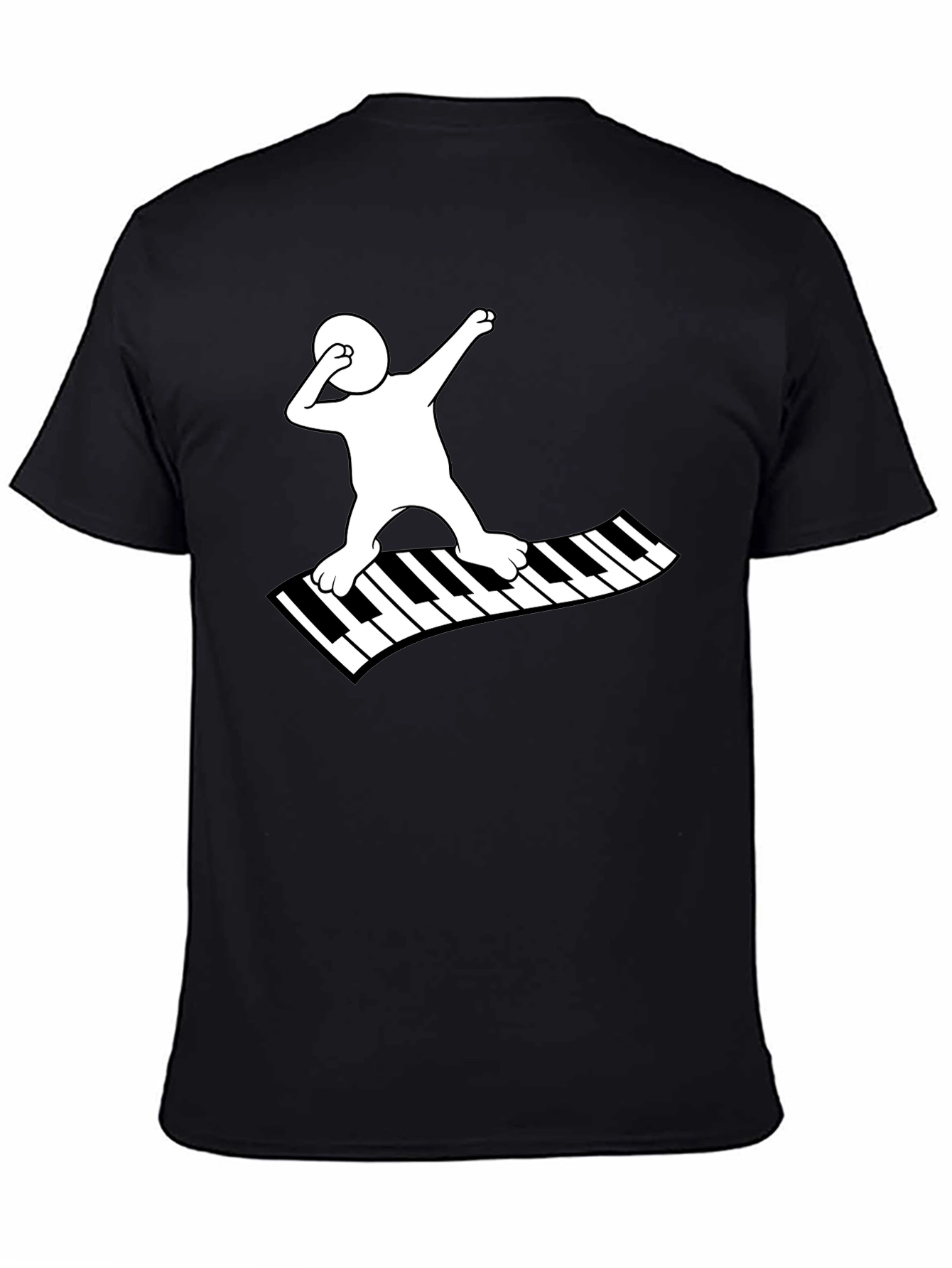 Piano Dab Black Graphic Tee Shirt