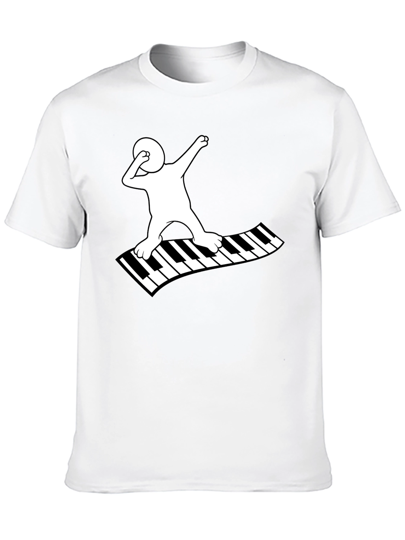 Piano Dab Black Graphic Tee Shirt