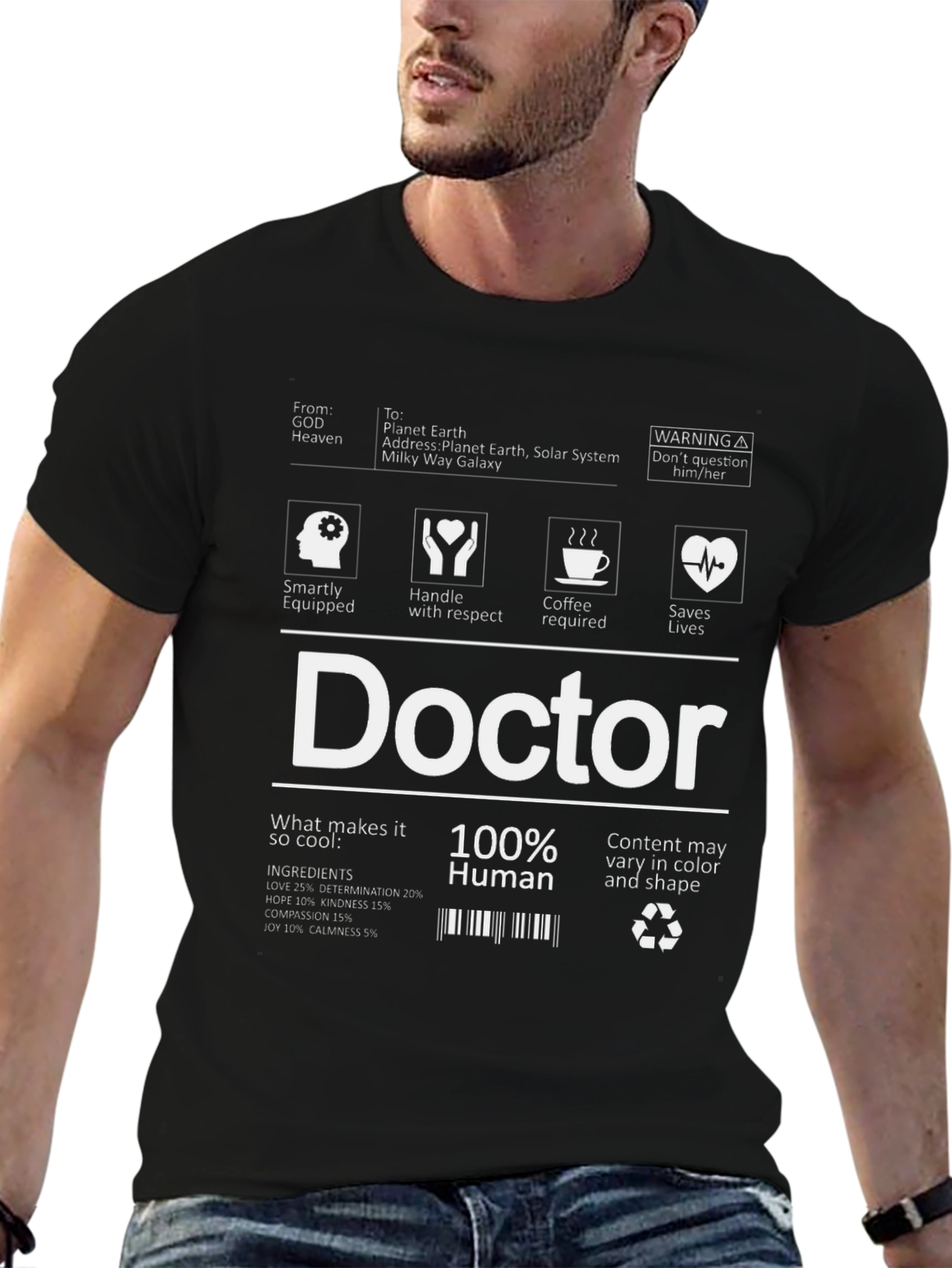 Doctor Humor T-Shirt - 100% Human