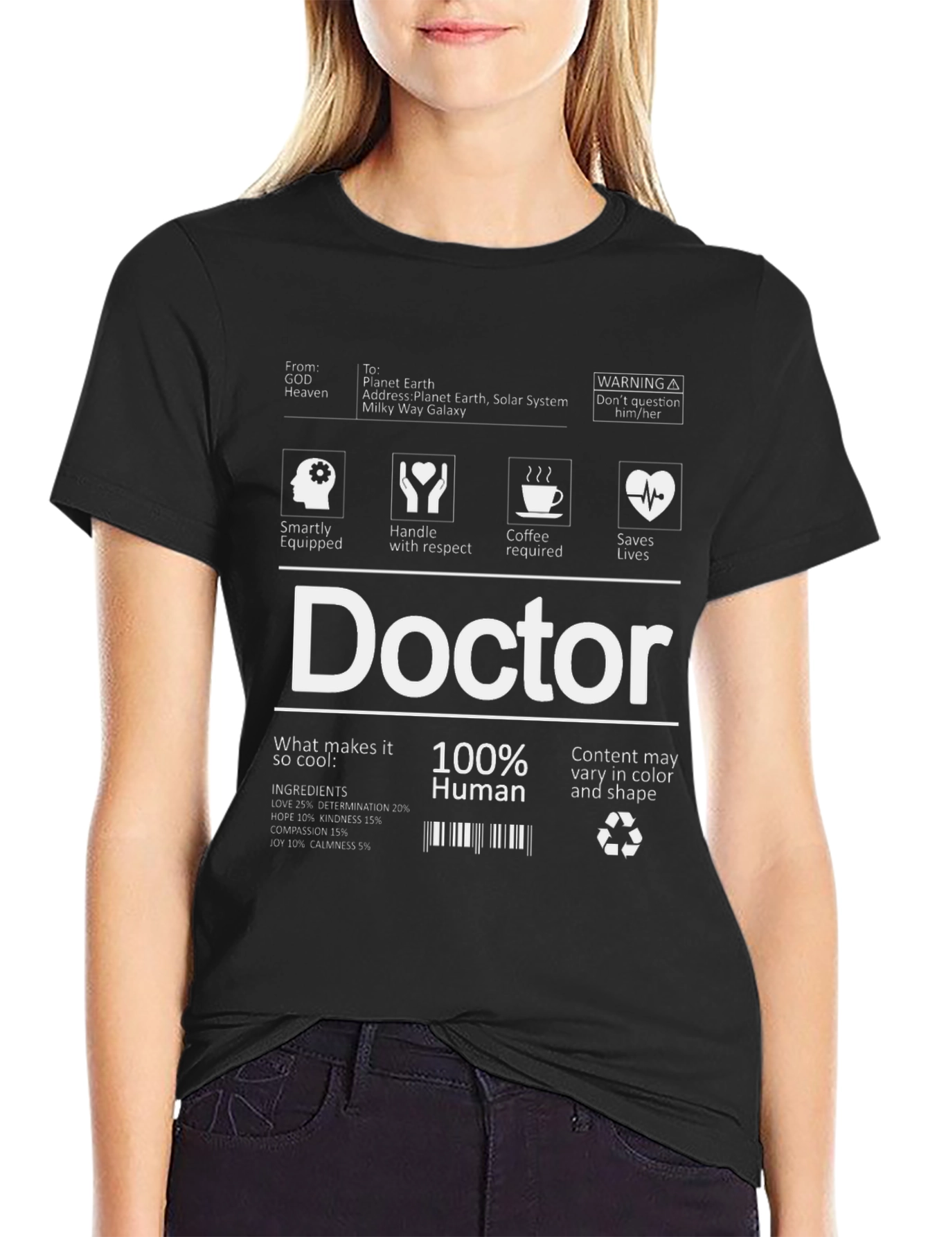 Doctor Humor T-Shirt - 100% Human