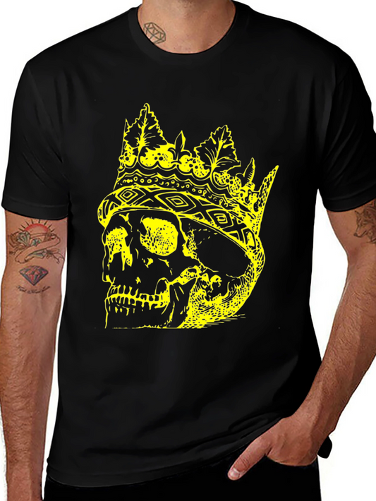 King Skull Graphic T-Shirt - Black