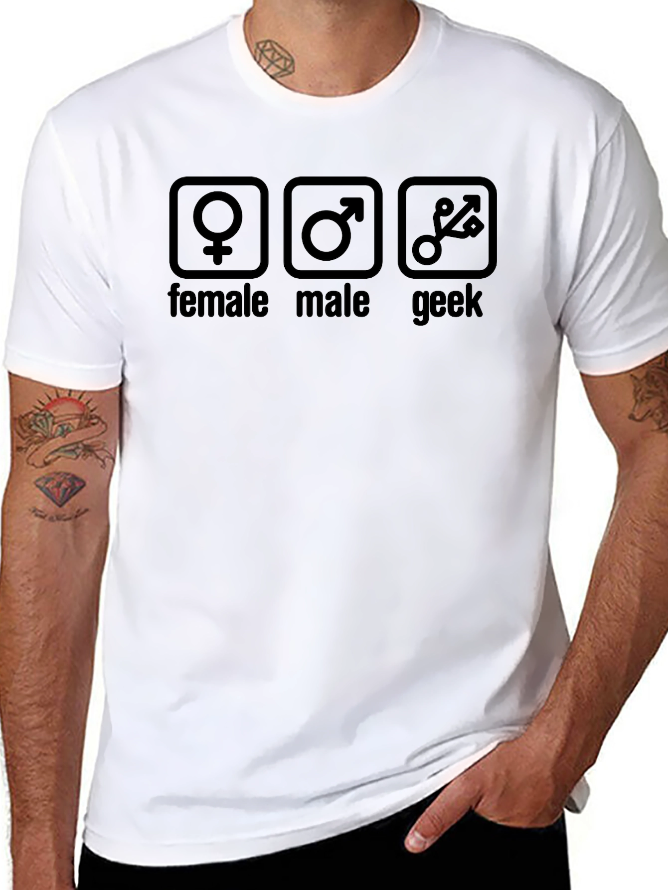 Female Male Geek T-Shirt - Unisex