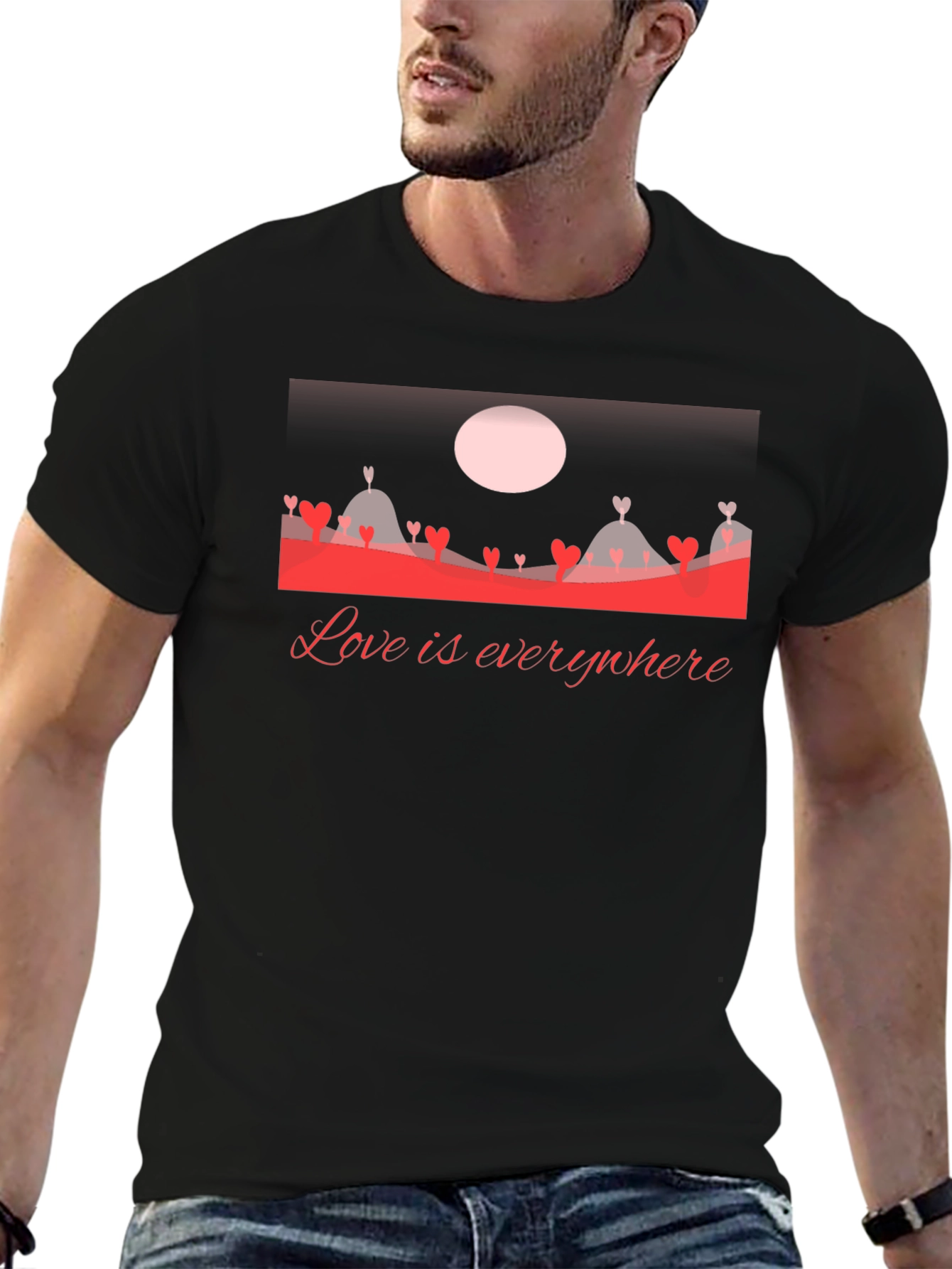 Love Everywhere Graphic T-Shirt - Black