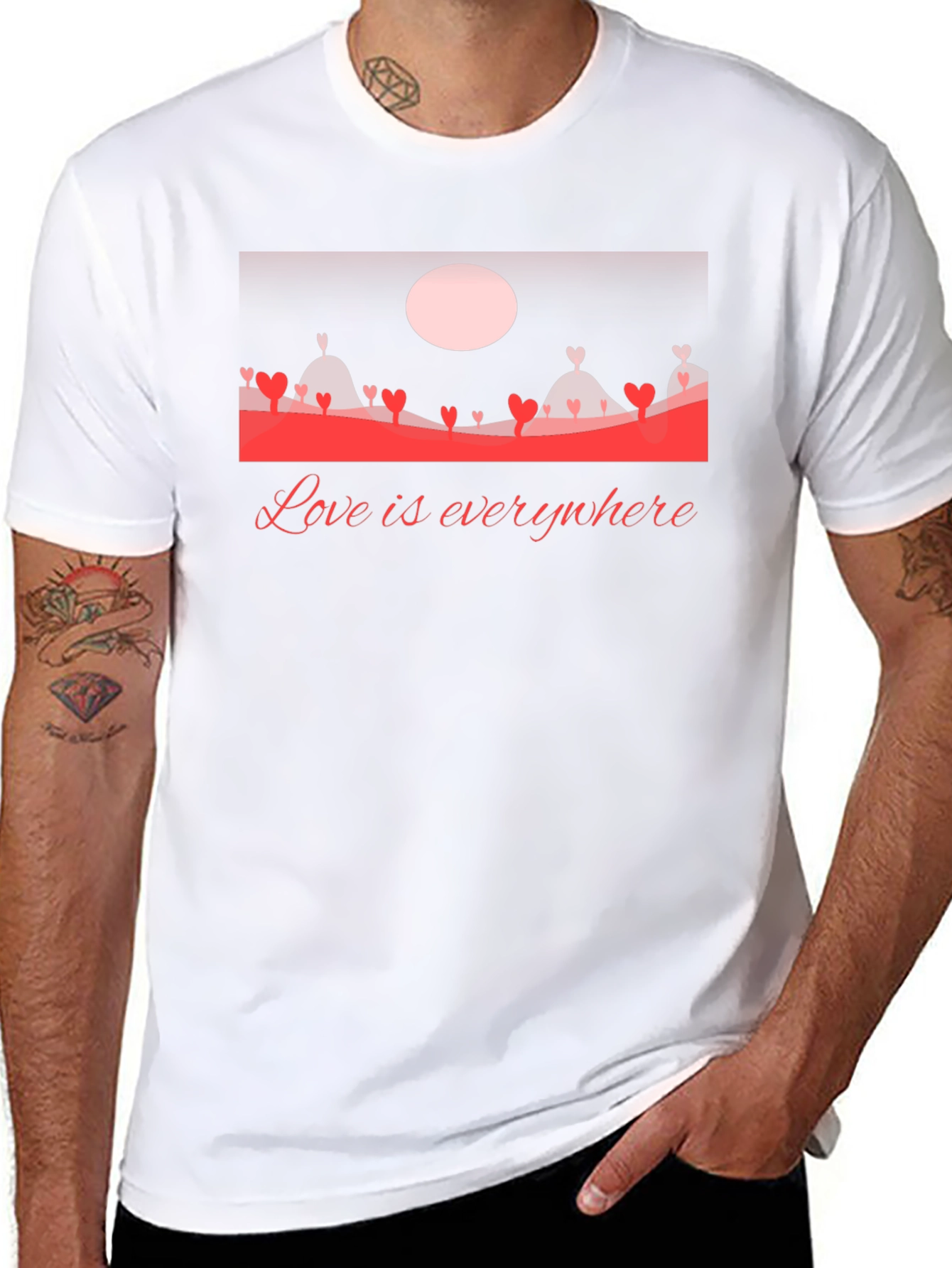 Love Everywhere Graphic T-Shirt - Black