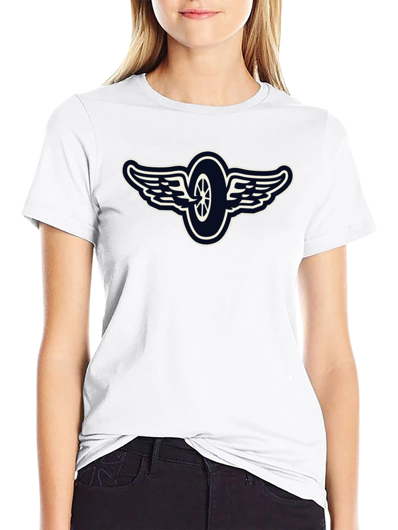 Winged Wheel Graphic T-Shirt - Black