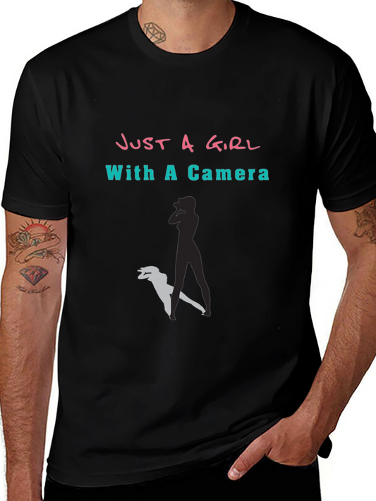 Just A Girl With A Camera Black T-Shirt
