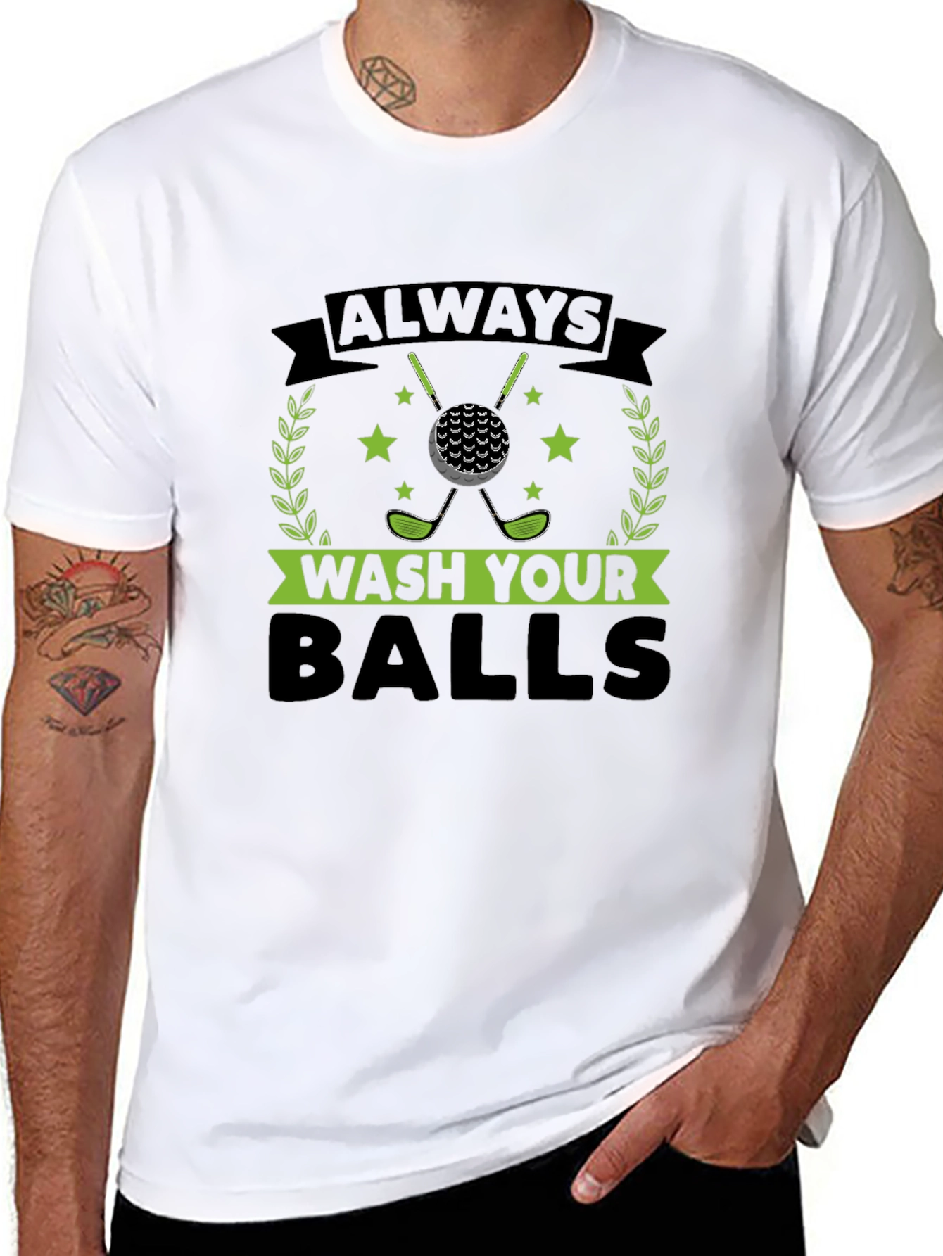 Funny Golf T-Shirt - Always Wash Your Balls