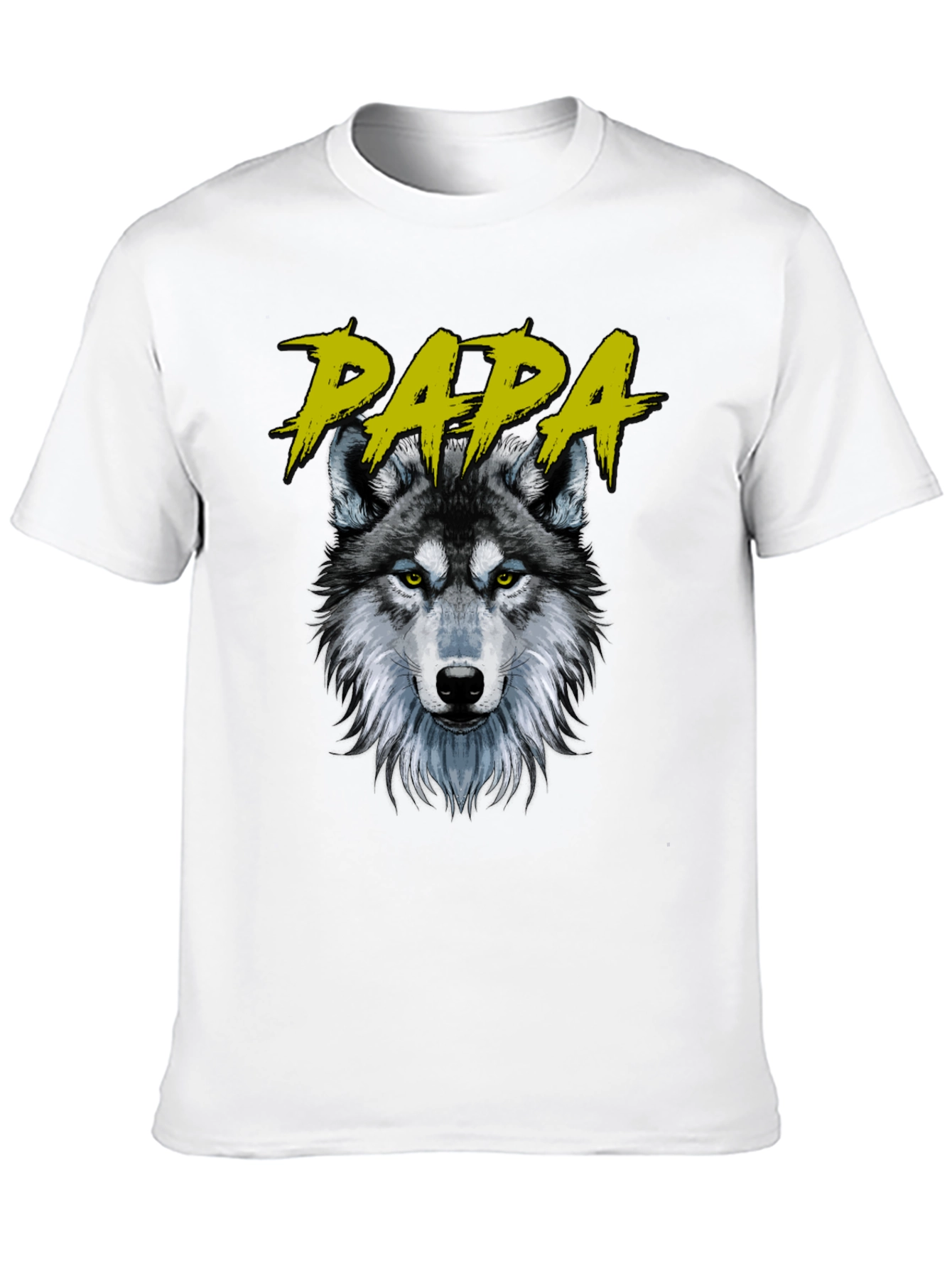 Papa Wolf Graphic T-Shirt - Black Cotton Tee