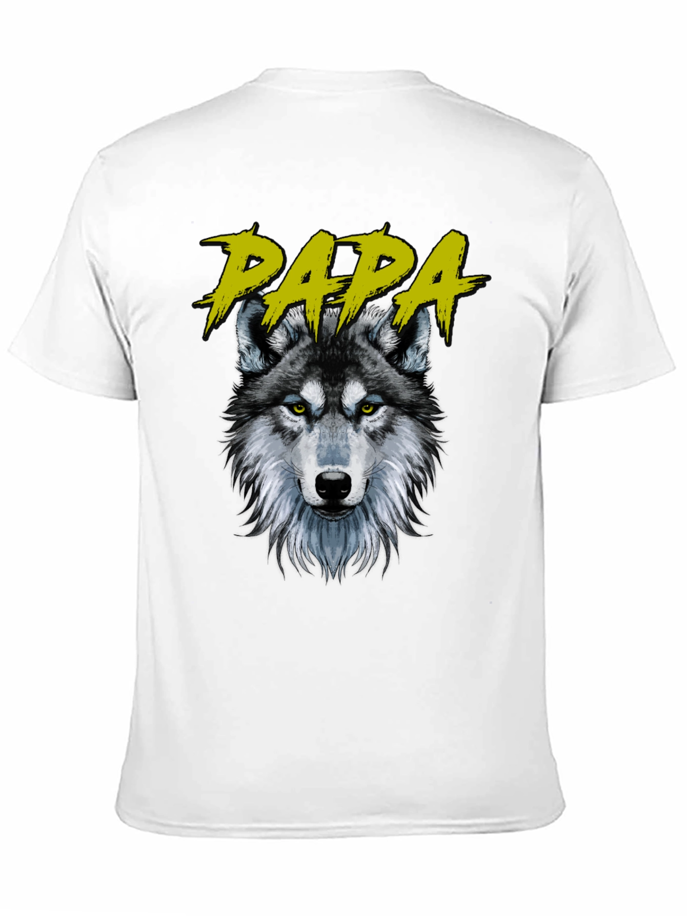 Papa Wolf Graphic T-Shirt - Black Cotton Tee
