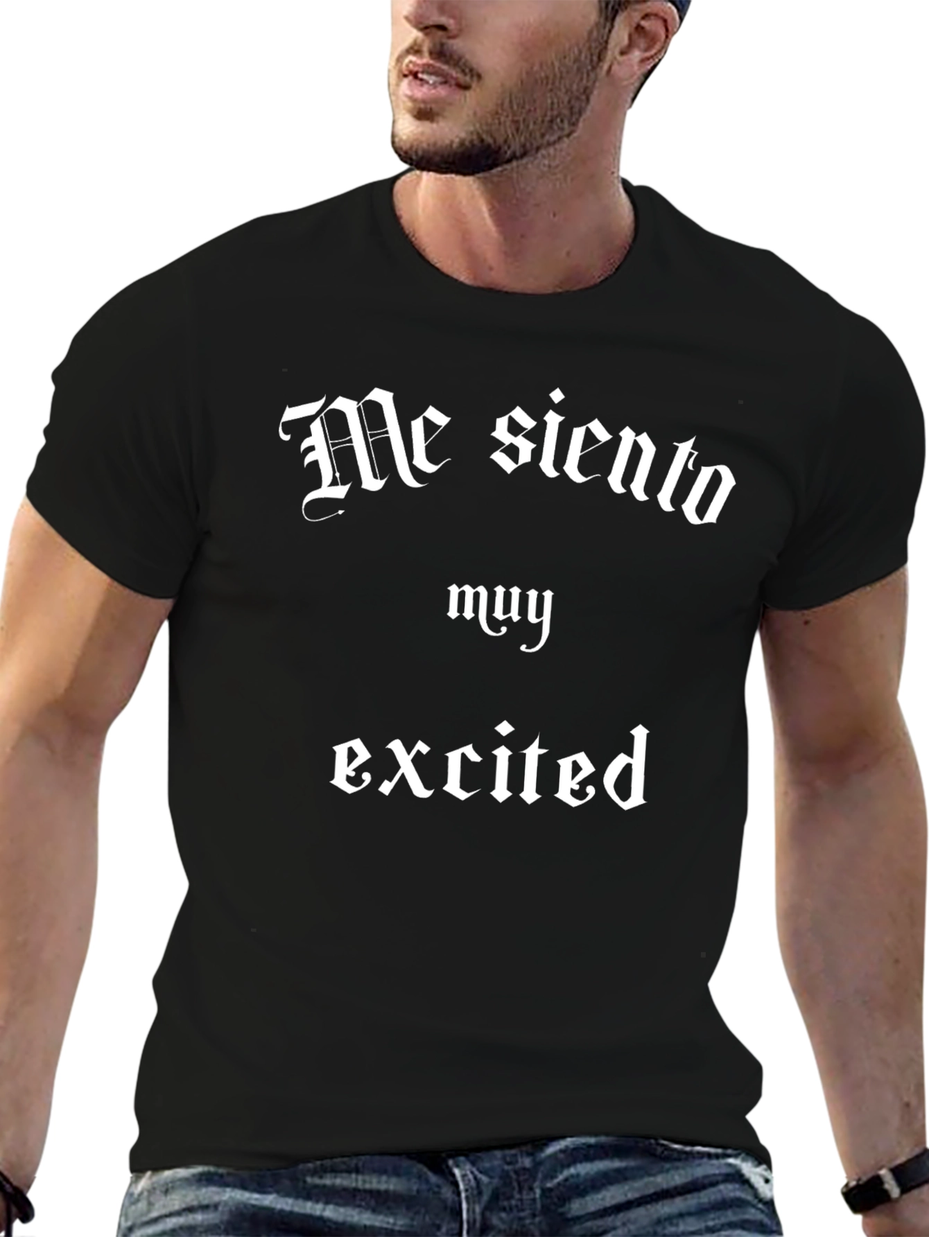 Funny Me siento muy excited Black T-Shirt