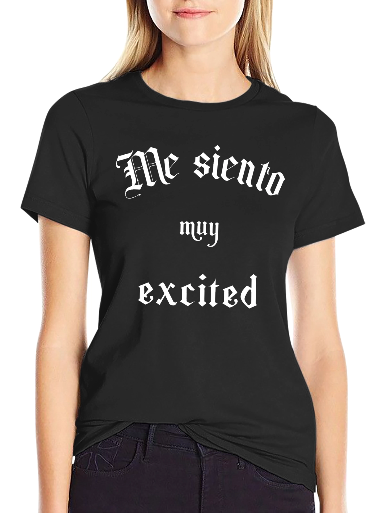 Funny Me siento muy excited Black T-Shirt