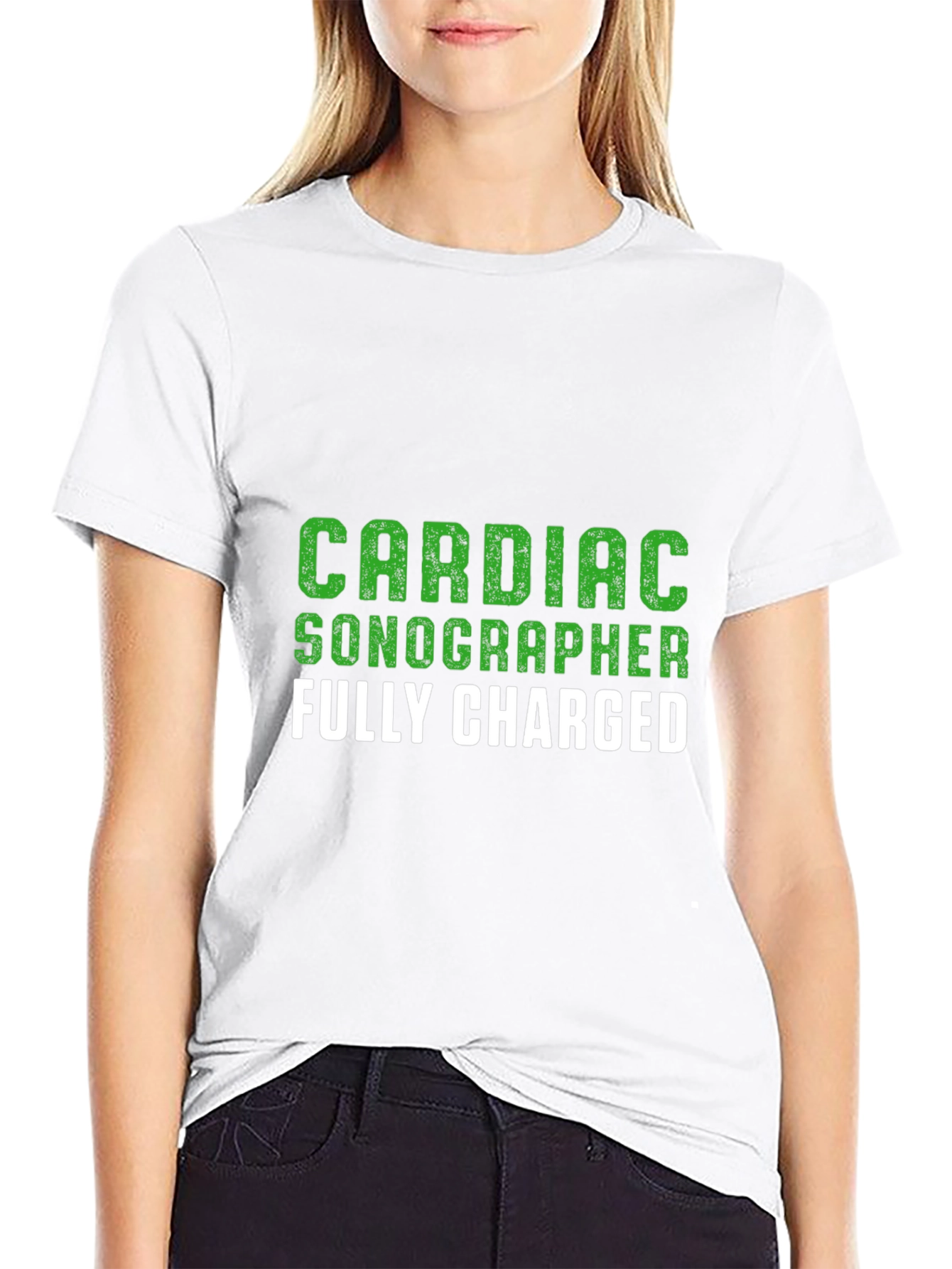 Cardiac Sonographer T-Shirt - Fully Charged