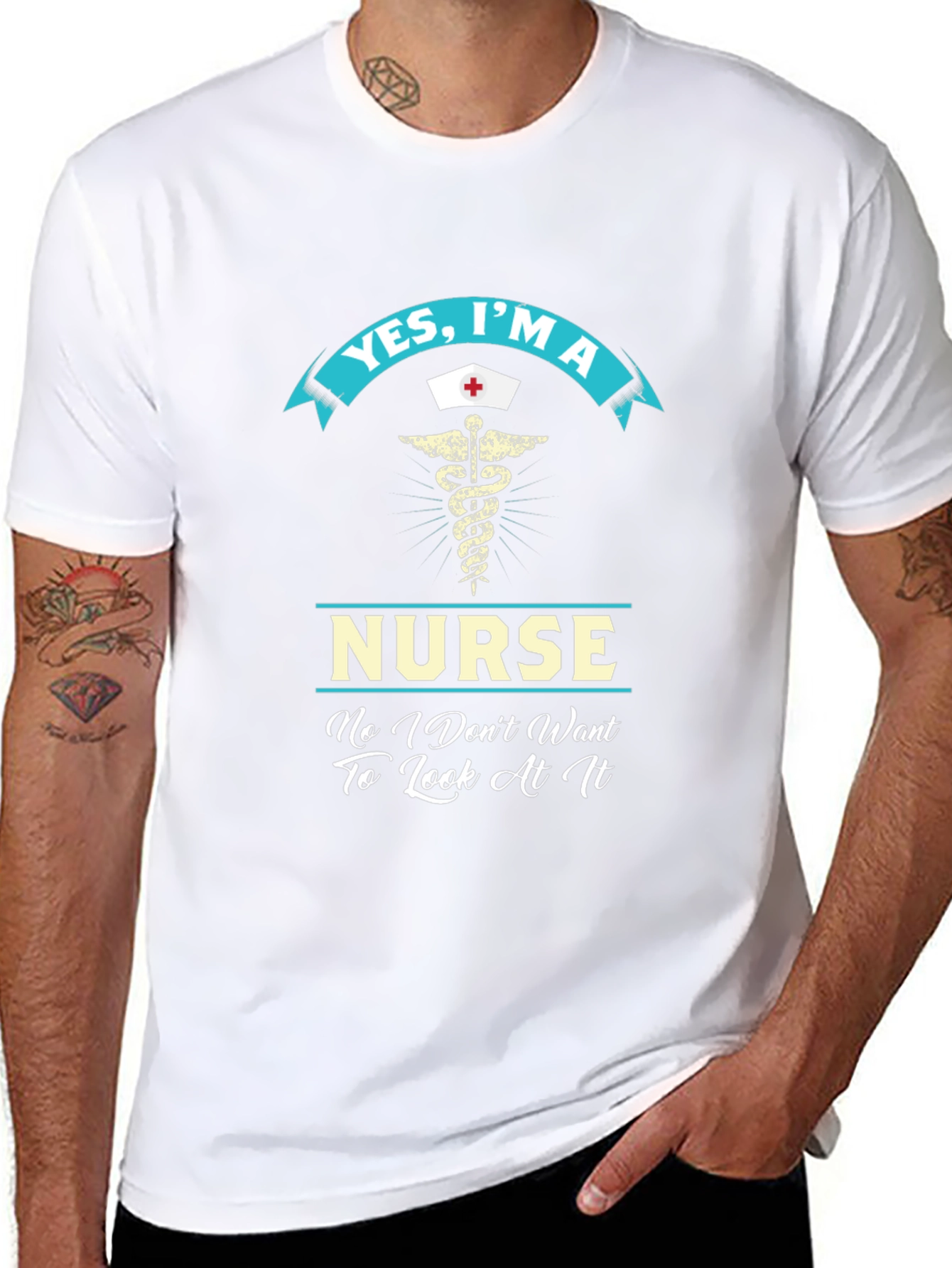 Yes Im A Nurse Funny Black T-Shirt