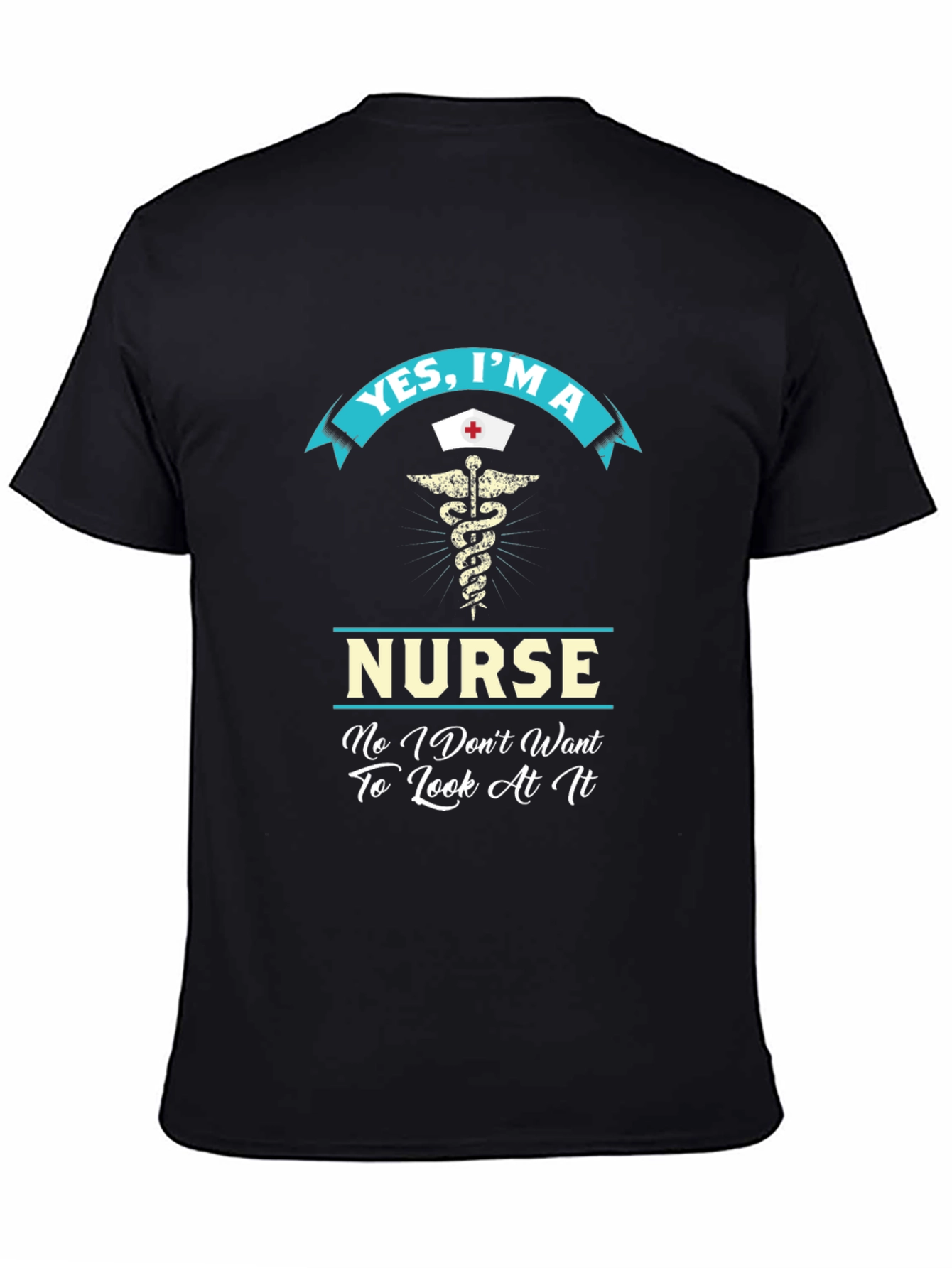 Yes Im A Nurse Funny Black T-Shirt