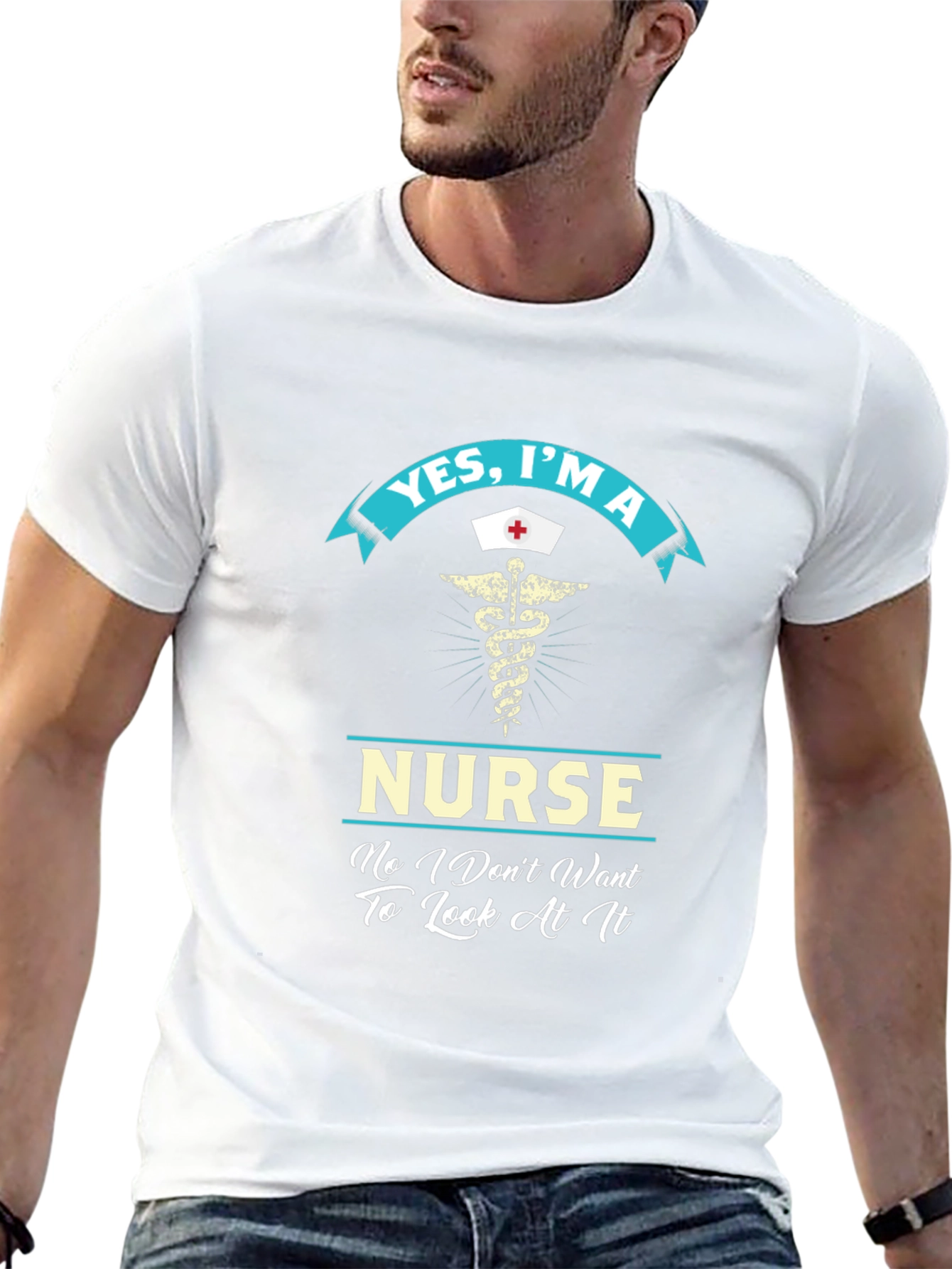 Yes Im A Nurse Funny Black T-Shirt