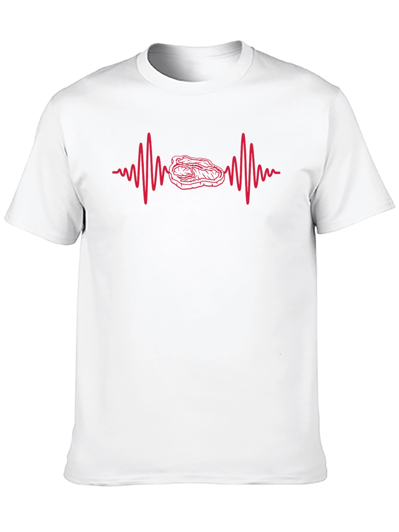 Steak Lovers Heartbeat Graphic T-Shirt